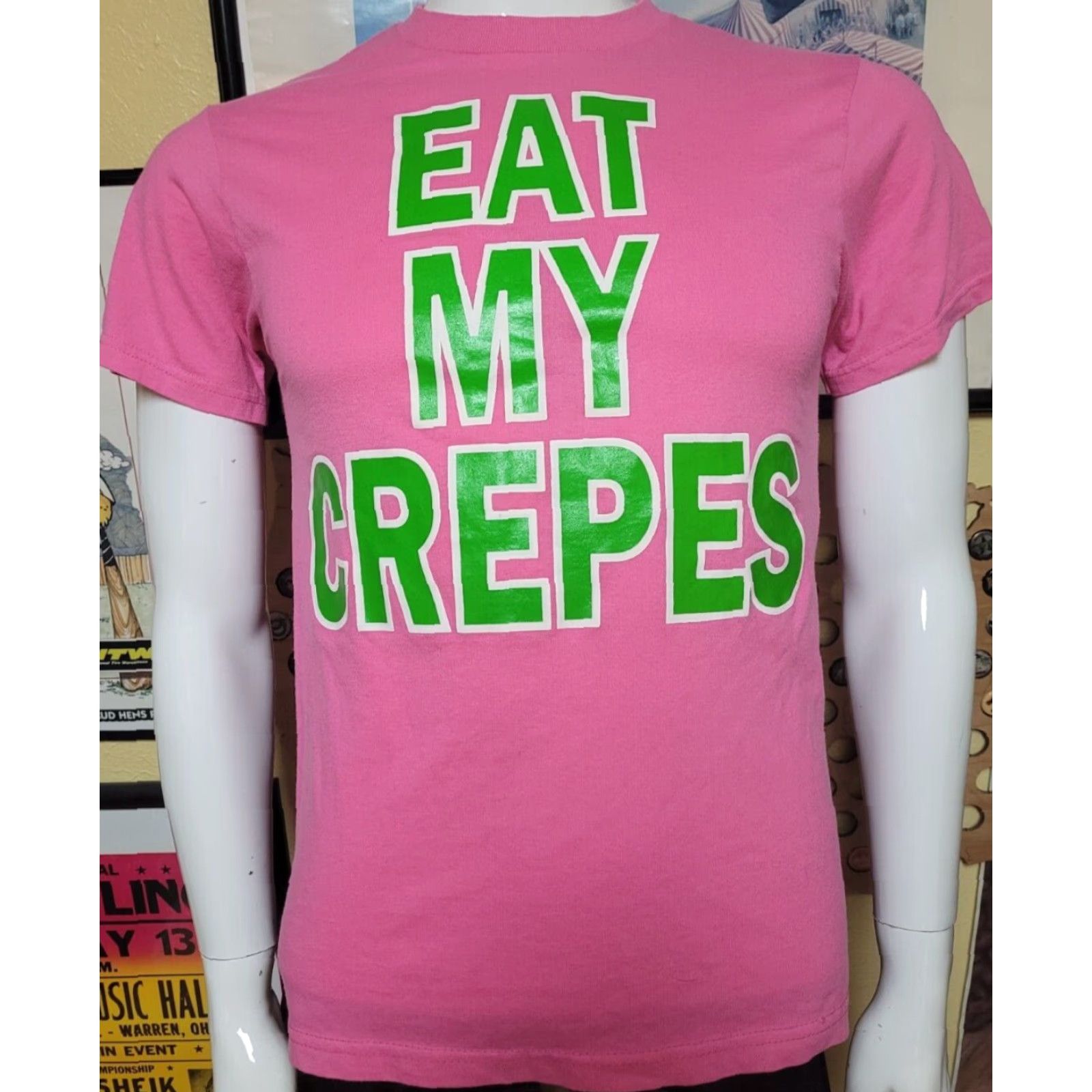 Fruit Of The Loom Eat My Crepes T Shirt Small Nice Foodie Nike Size US S / EU 44-46 / 1 - 2 Thumbnail