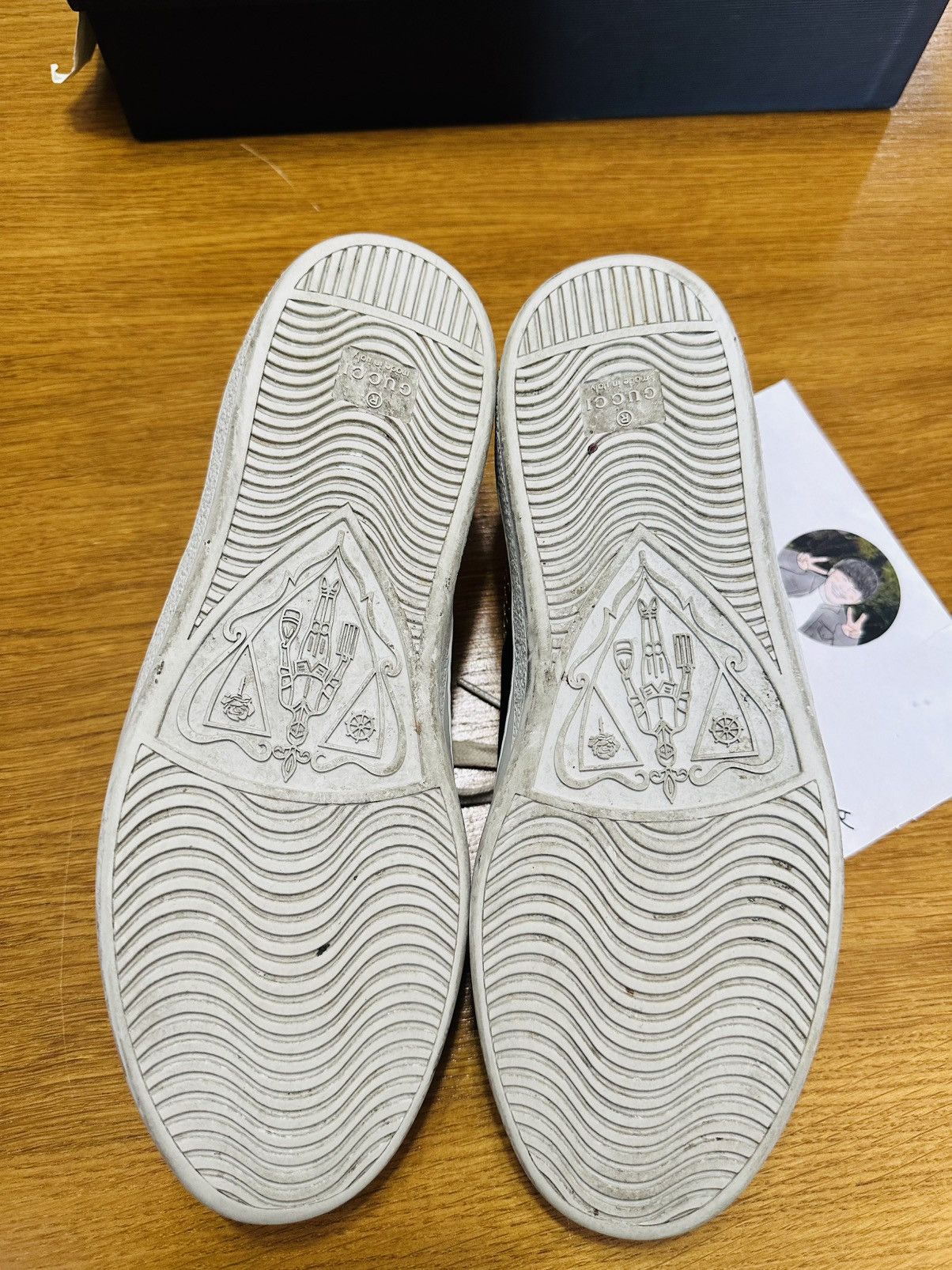 Gucci GUCCI New Ace Metallic Snakeskin Sneakers. Size 8. US 8.5 Size US 8.5 / EU 41-42 - 5 Thumbnail