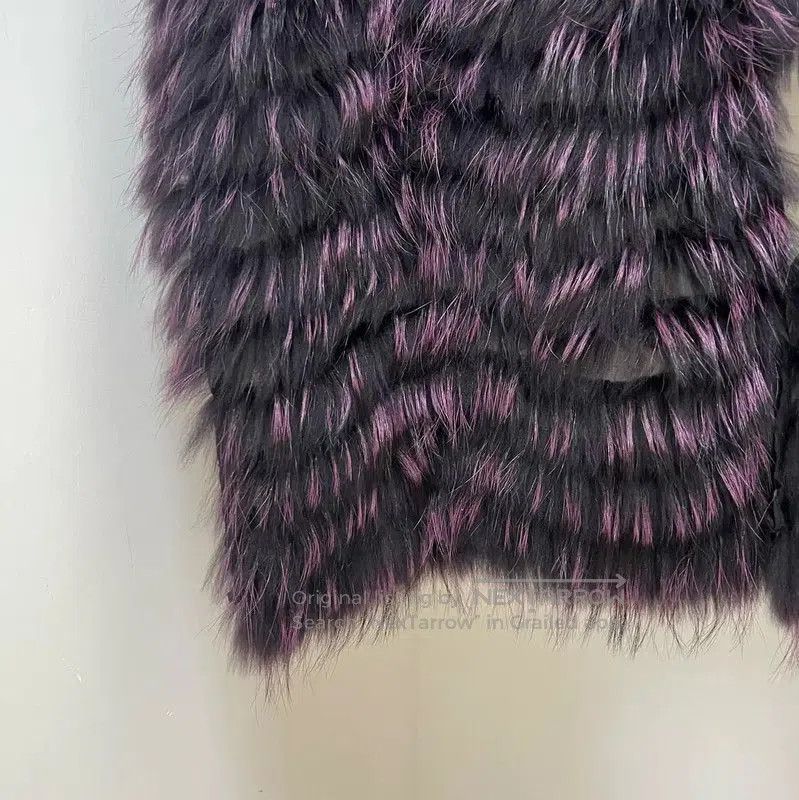 Lanvin Purple Rabbit Fur Cardigan for Women .