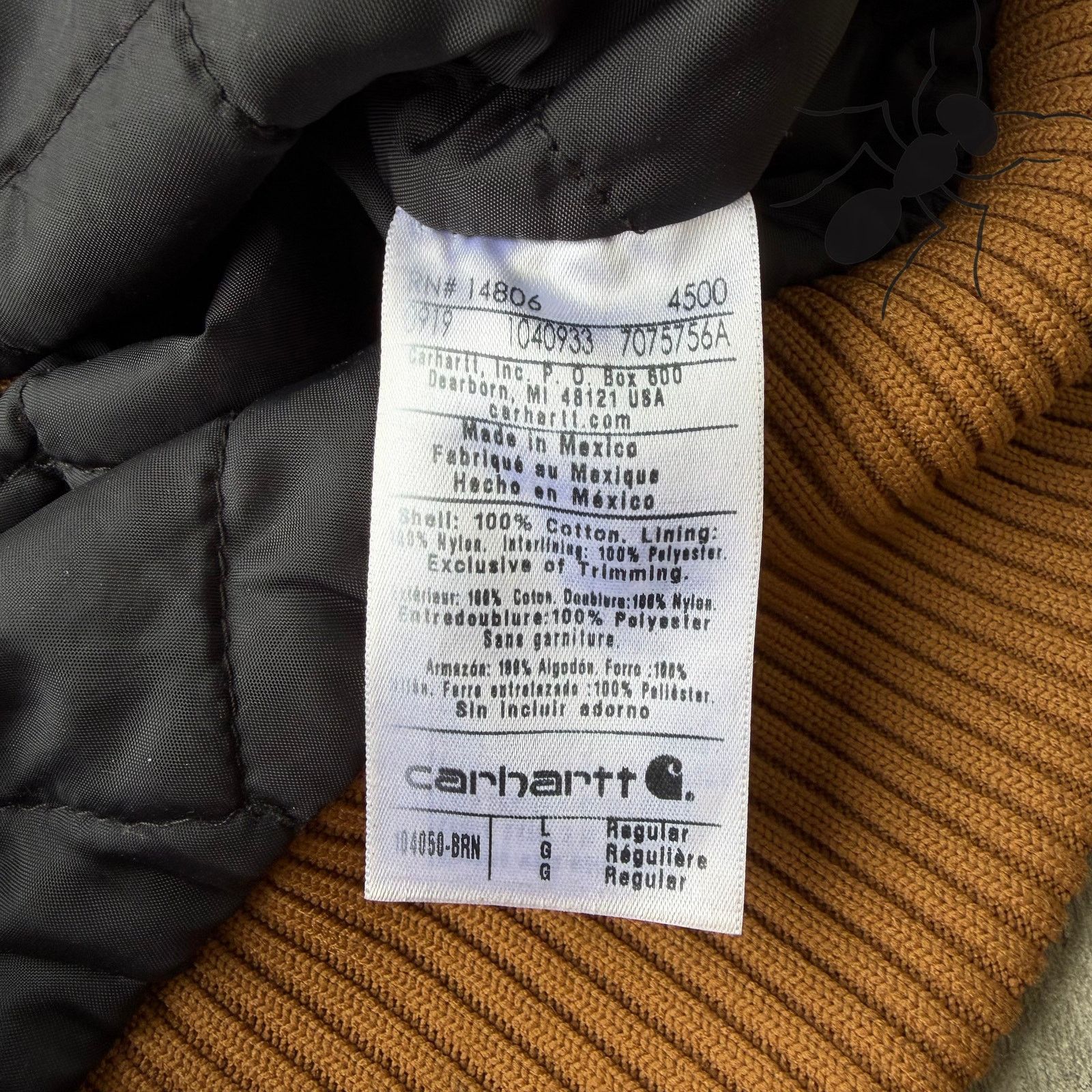 Carhartt × Vintage Carhartt brown quilted hooded work wear jacket Size US L / EU 52-54 / 3 - 5 Thumbnail