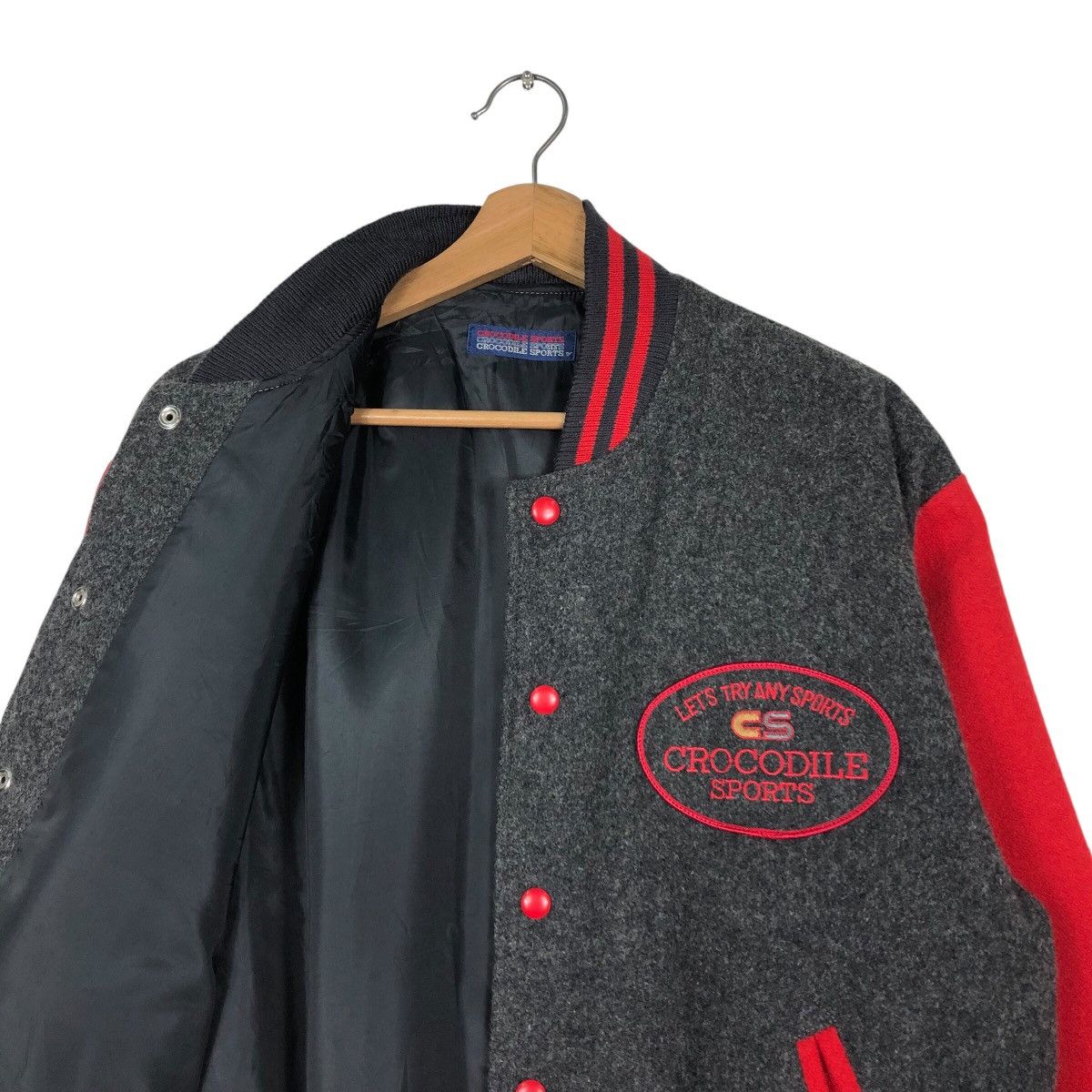 Japanese Brand Vintage Wool Varsity Bomber Jacket Crocodile Sports BigLogo Size US M / EU 48-50 / 2 - 13 Thumbnail