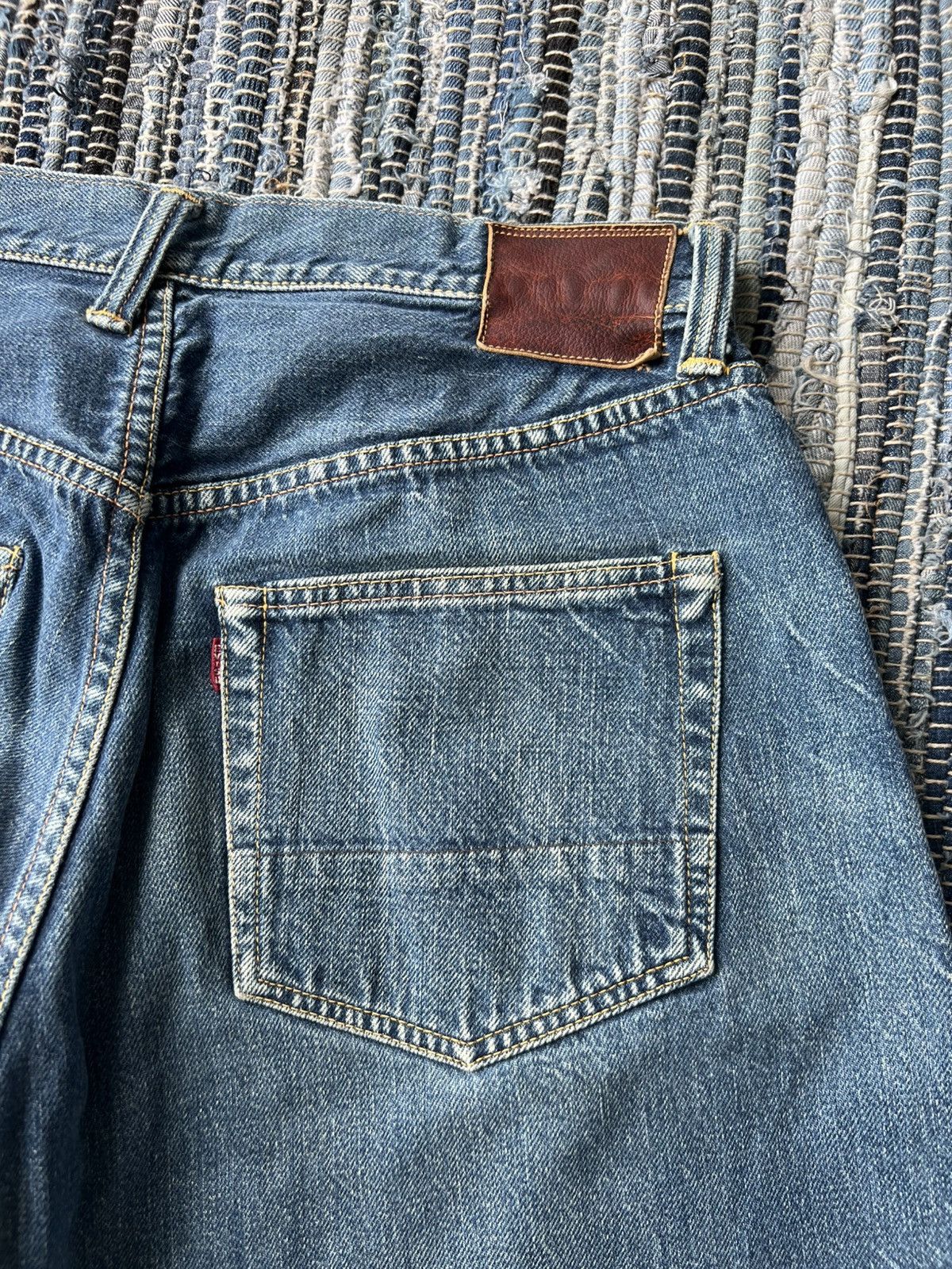 Evisu Vintage Evisu No 1 Raw Hem Beauty Faded Selvaged Jorts Denim Size US 33 - 6 Thumbnail
