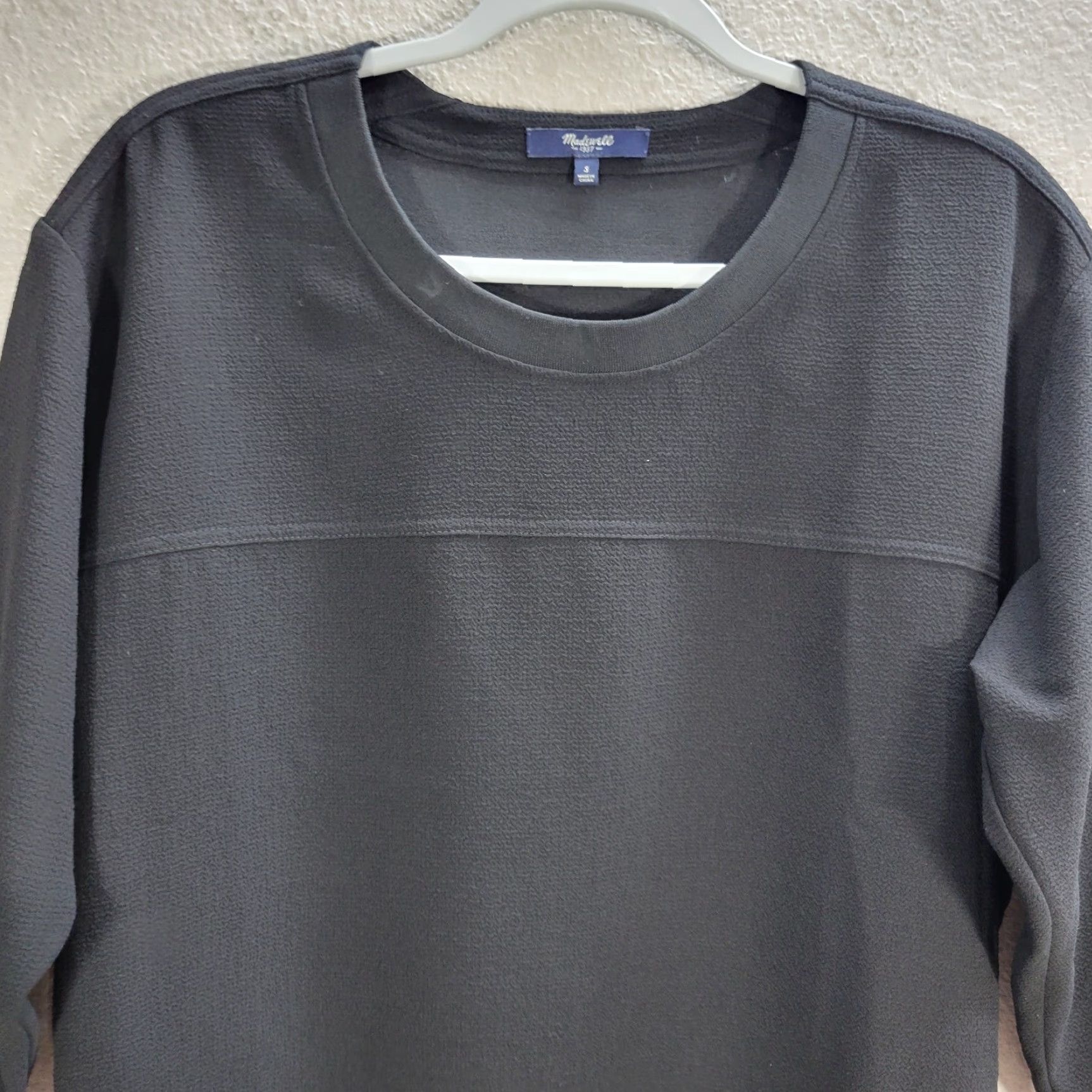 Madewell Women's Madewell Black 3/4 Sleeve Slit Pullover Shirt S Dress Casual Shirt Womens Slit Pullover 3/4 Sleeve Black Madewell Shirt Size S / US 4 / IT 40 - 5 Thumbnail