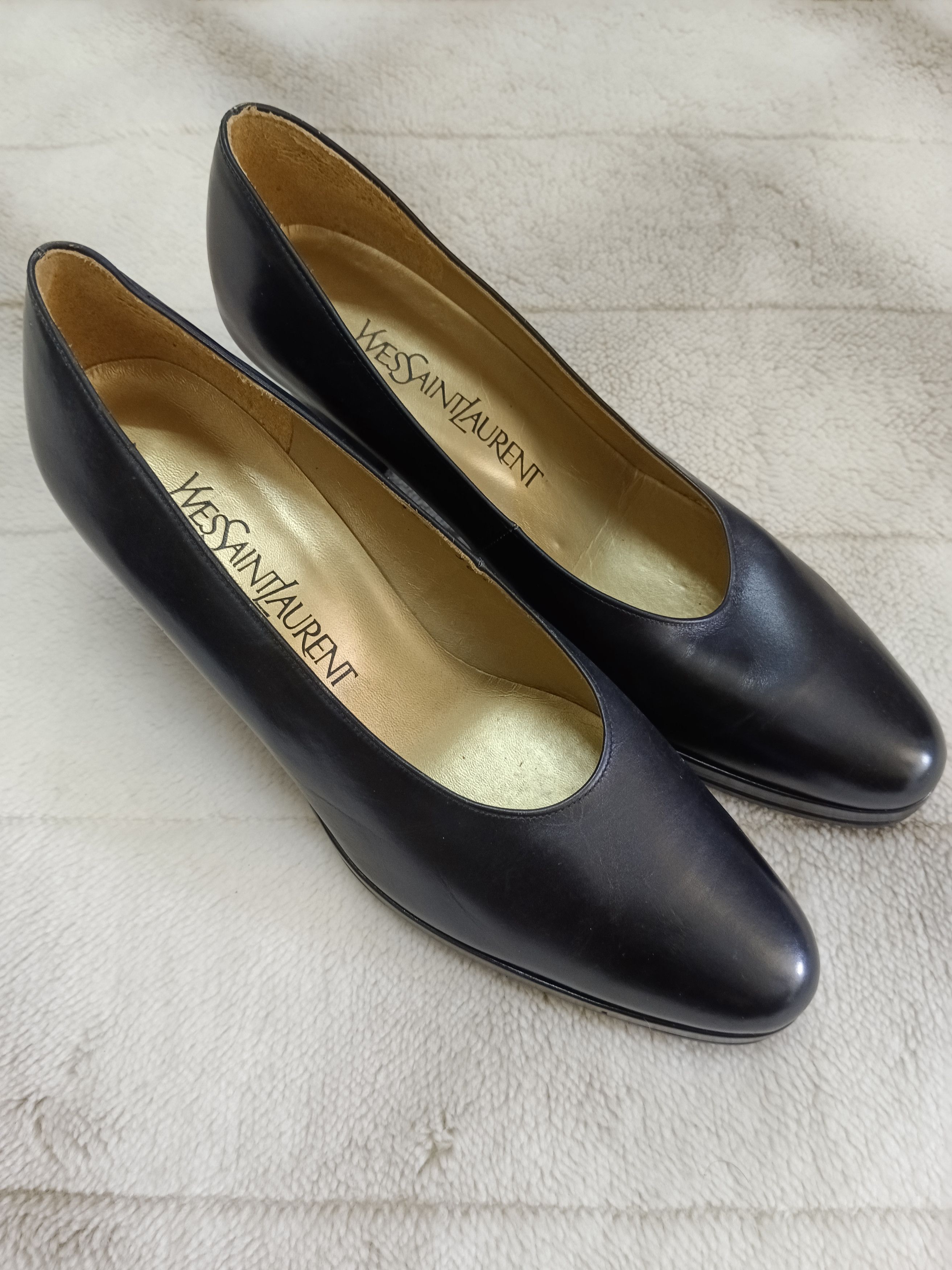 Yves Saint Laurent Yves Saint Laurent Leather Black Heels Size US 6.5 / IT 36.5 - 4 Thumbnail