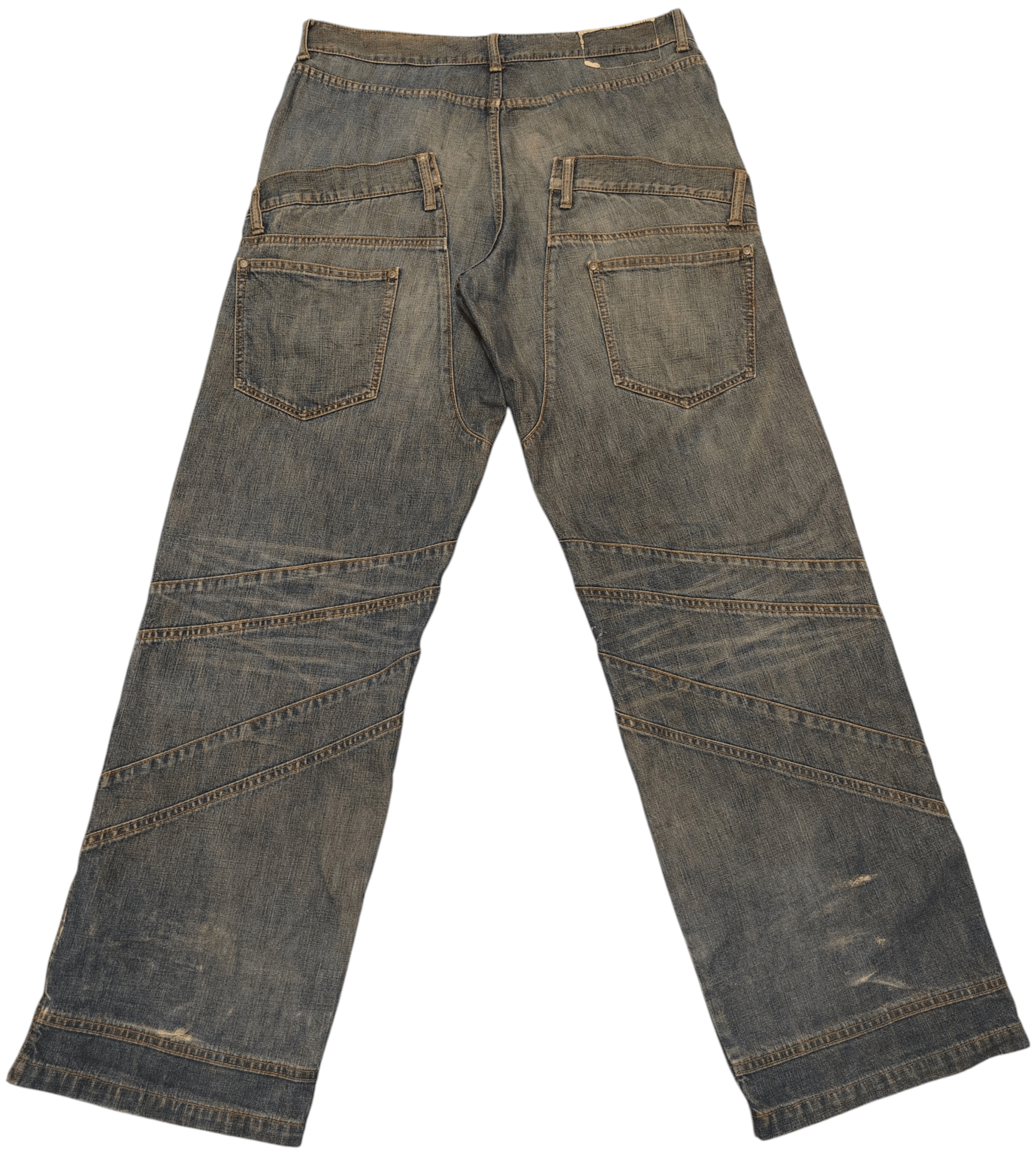 Who Decides War Rare Double Waist Japanese Incredible Distressed Baggy Style Size US 34 / EU 50 - 2 Thumbnail