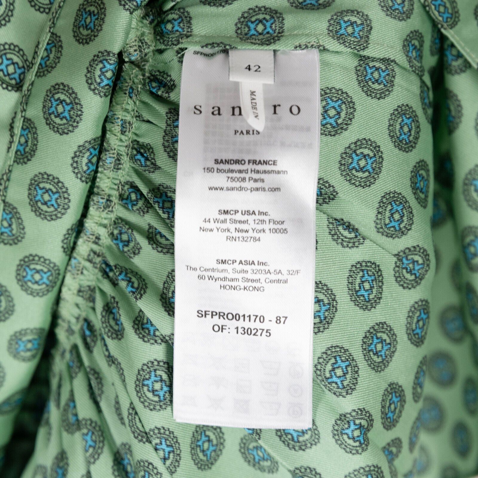 Sandro Sandro Women Sivan Smocked Mini Dress Menthe Size 42/10US Size L / US 10 / IT 46 - 6 Thumbnail