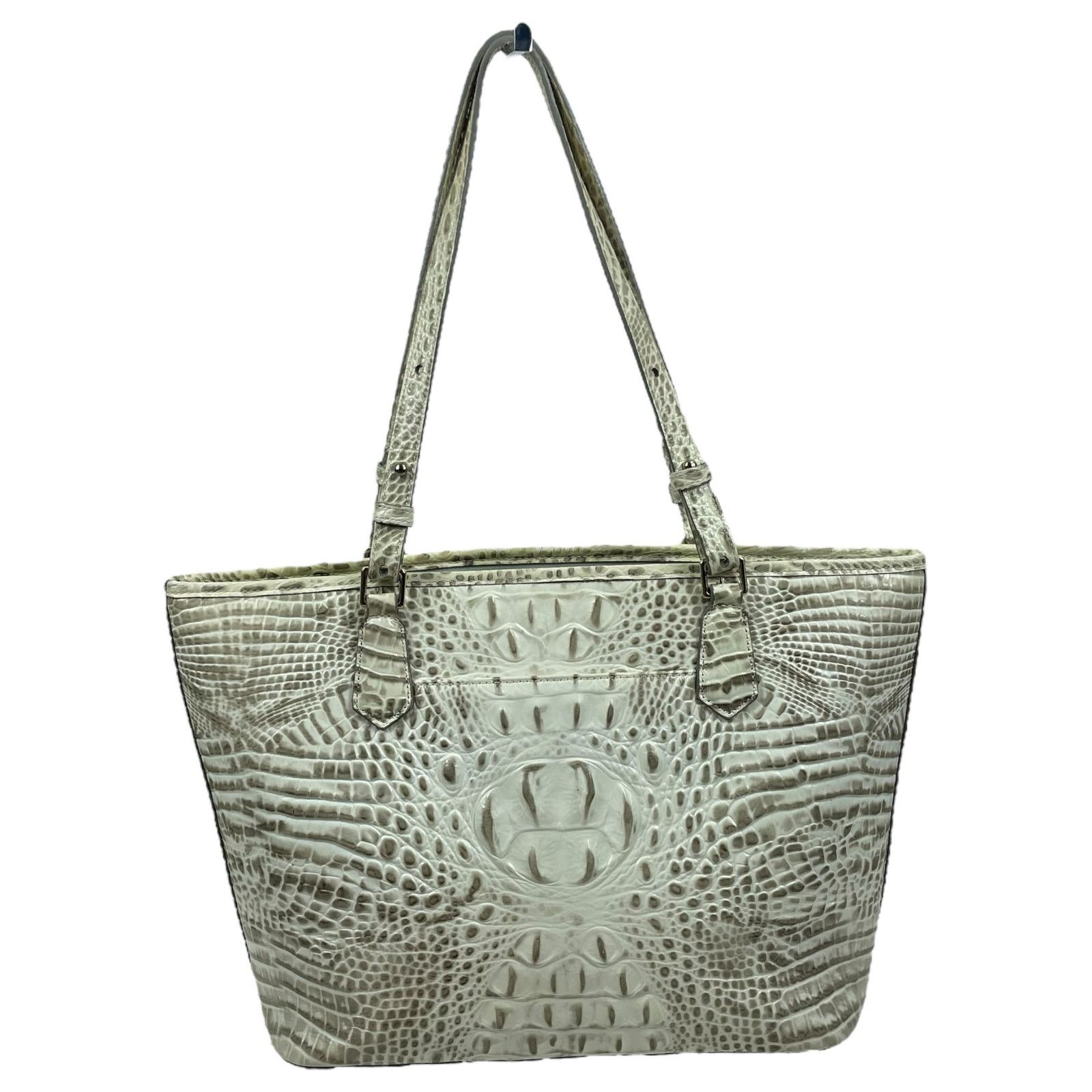 Brahmin Medium Asher Melbourne Tote Bag Cream Green