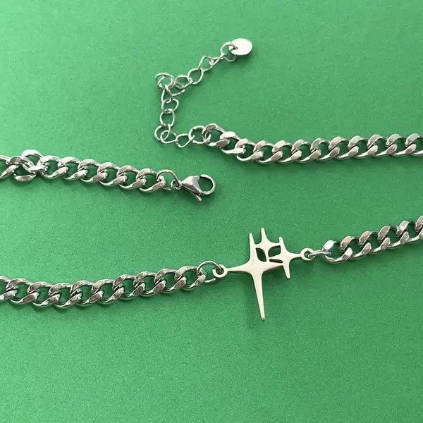 Designer × Jewelry Titanium Steel Star Pendant Necklace for Men Women Size ONE SIZE - 4 Thumbnail