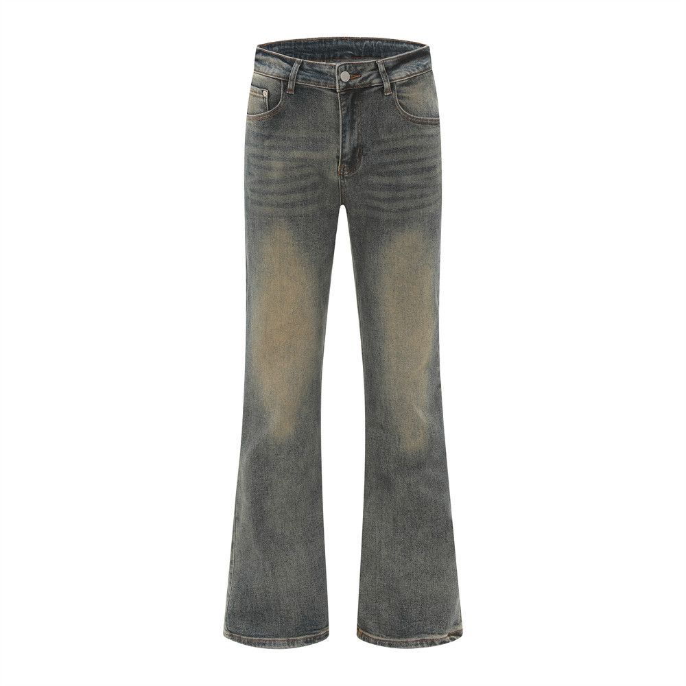 Vintage American high street retro washed distressed flared jeans Size US 32 / EU 48 - 1 Thumbnail
