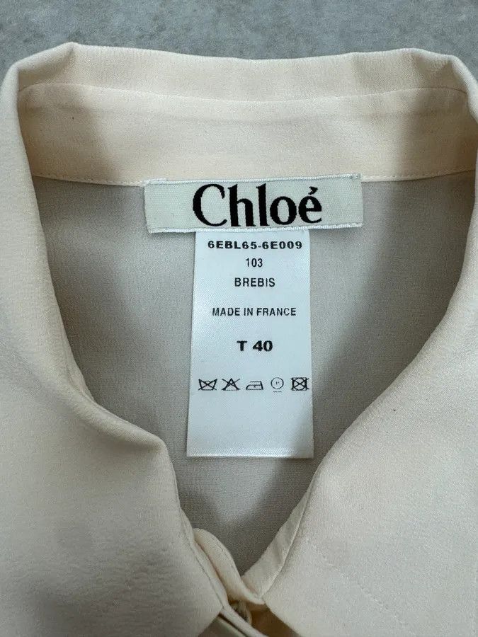 chloma Chloé Creamy Beige Buttoned Classy Shirt Size M / US 6-8 / IT 42-44 - 8 Thumbnail