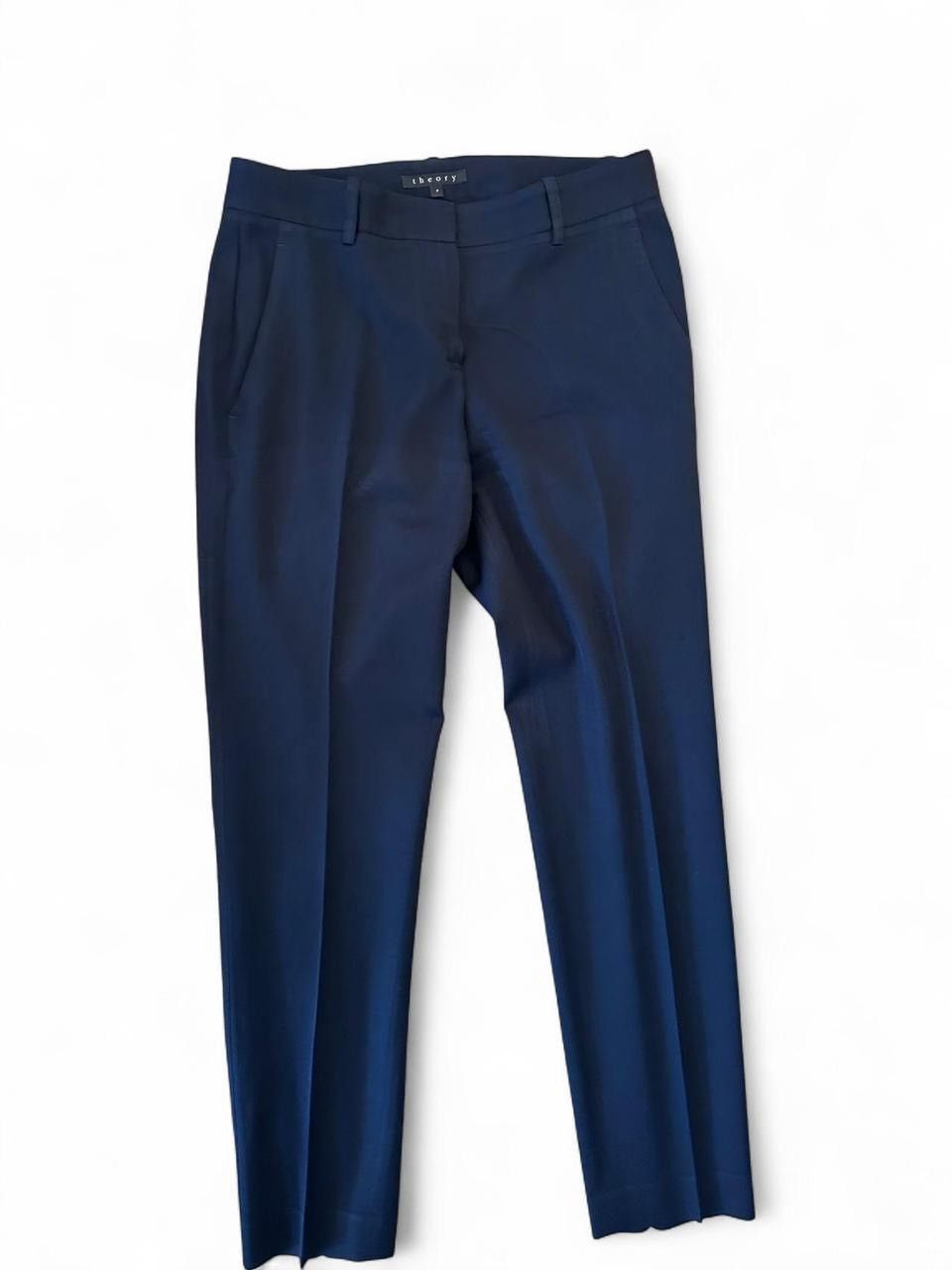 Theory Theory Navy Cropped Trousers Size 4 Size 27" / US 4 / IT 40 - 2 Thumbnail