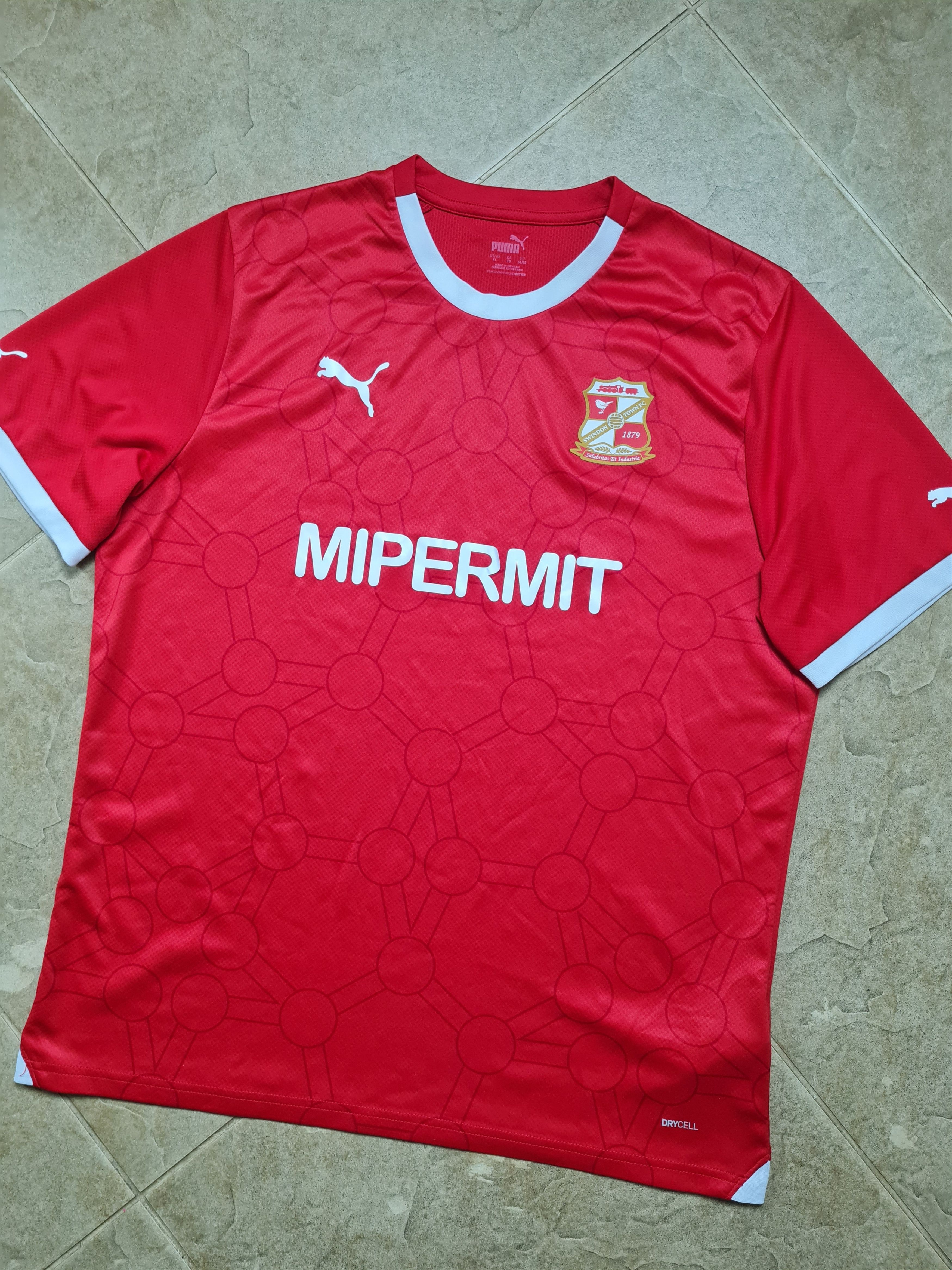 Puma Puma Swindon Town FC 2023-24 Home Football Shirt MiPermit Size US XL / EU 56 / 4 - 7 Thumbnail