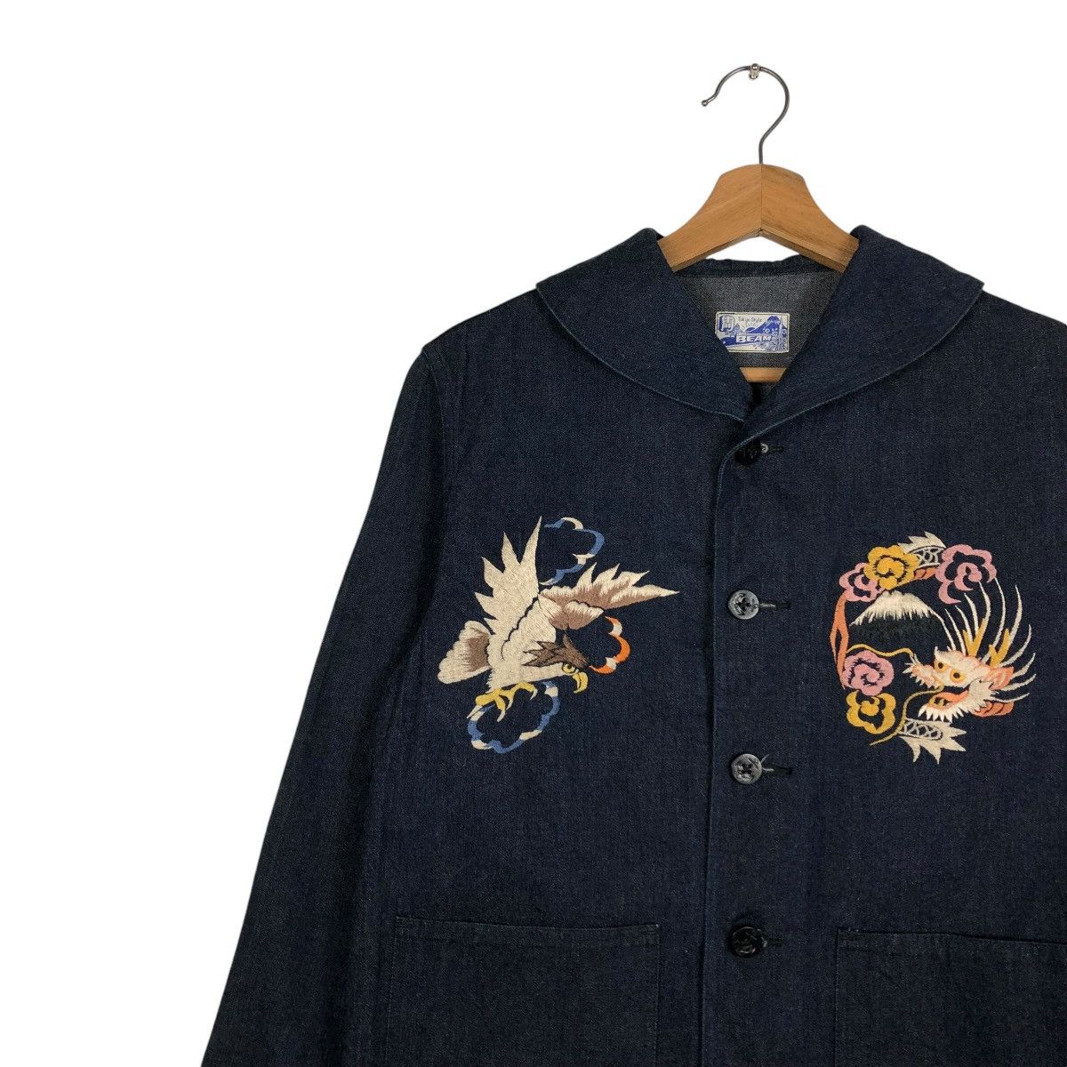 Indigo 🔥VINTAGE TOKYO STYLE BEAMS JAPAN SOUVENIR SUKAJAN DESIGN Size US S / EU 44-46 / 1 - 9 Thumbnail