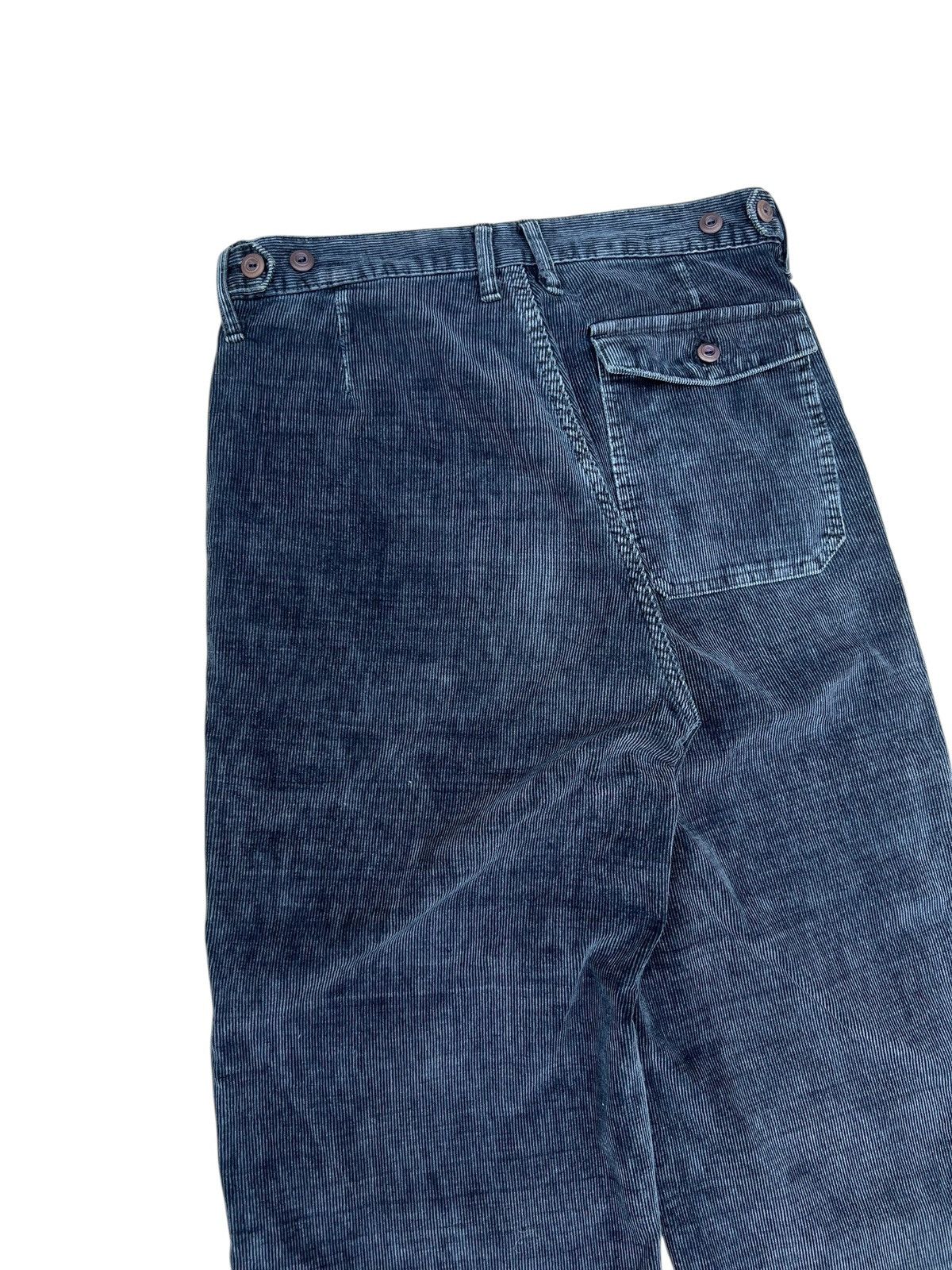 45rpm 2000s 45rpm Japan Fade Corduroy Blue Black Fatigue Pant Size US 28 / EU 44 - 13 Thumbnail