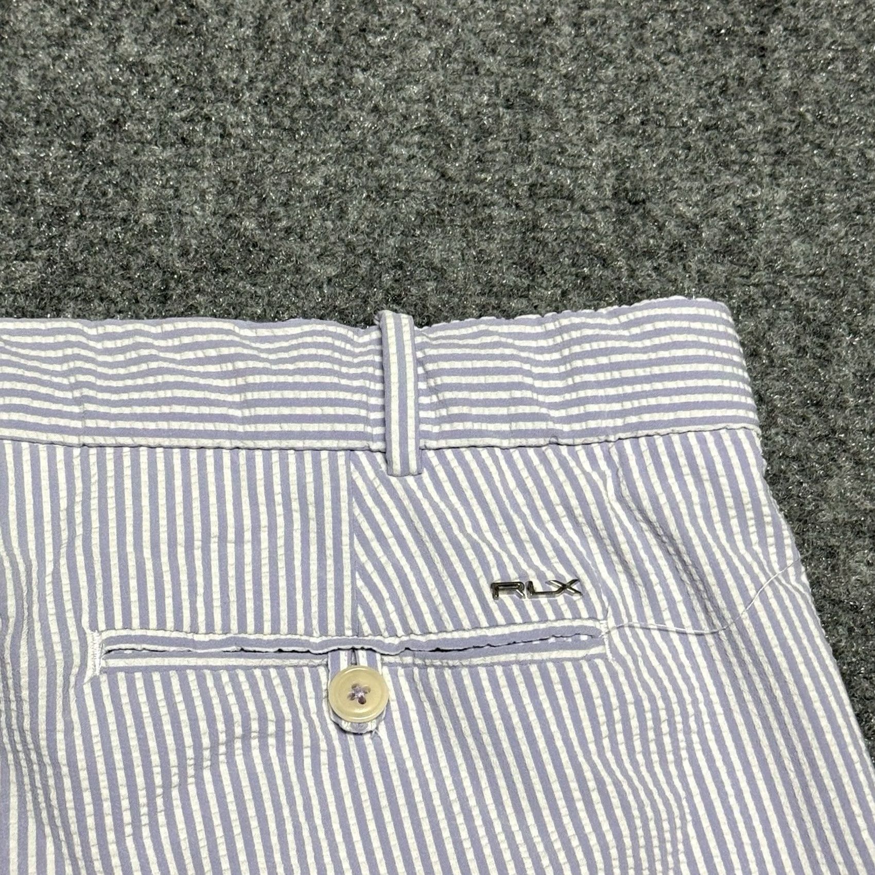 RLX Ralph Lauren VINTAGE RLX Ralph Lauren Shorts 40 Blue White Striped Seersucker Golf Stretch Preppy Size US 40 / EU 56 - 4 Thumbnail