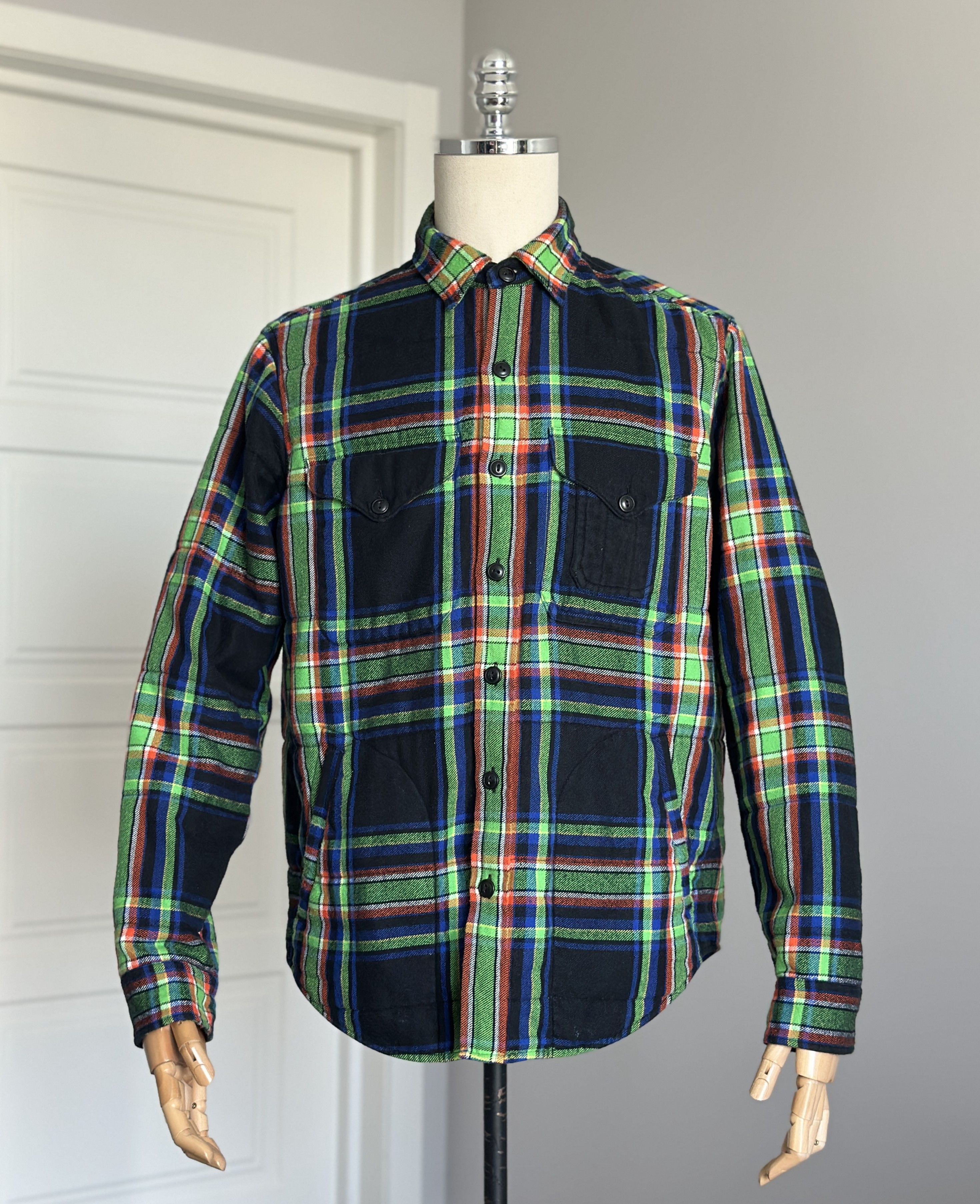 Polo Ralph Lauren POLO RALPH LAUREN Green Plaid Flannel Button Up Shirt Jacket Size US L / EU 52-54 / 3 - 18 Thumbnail