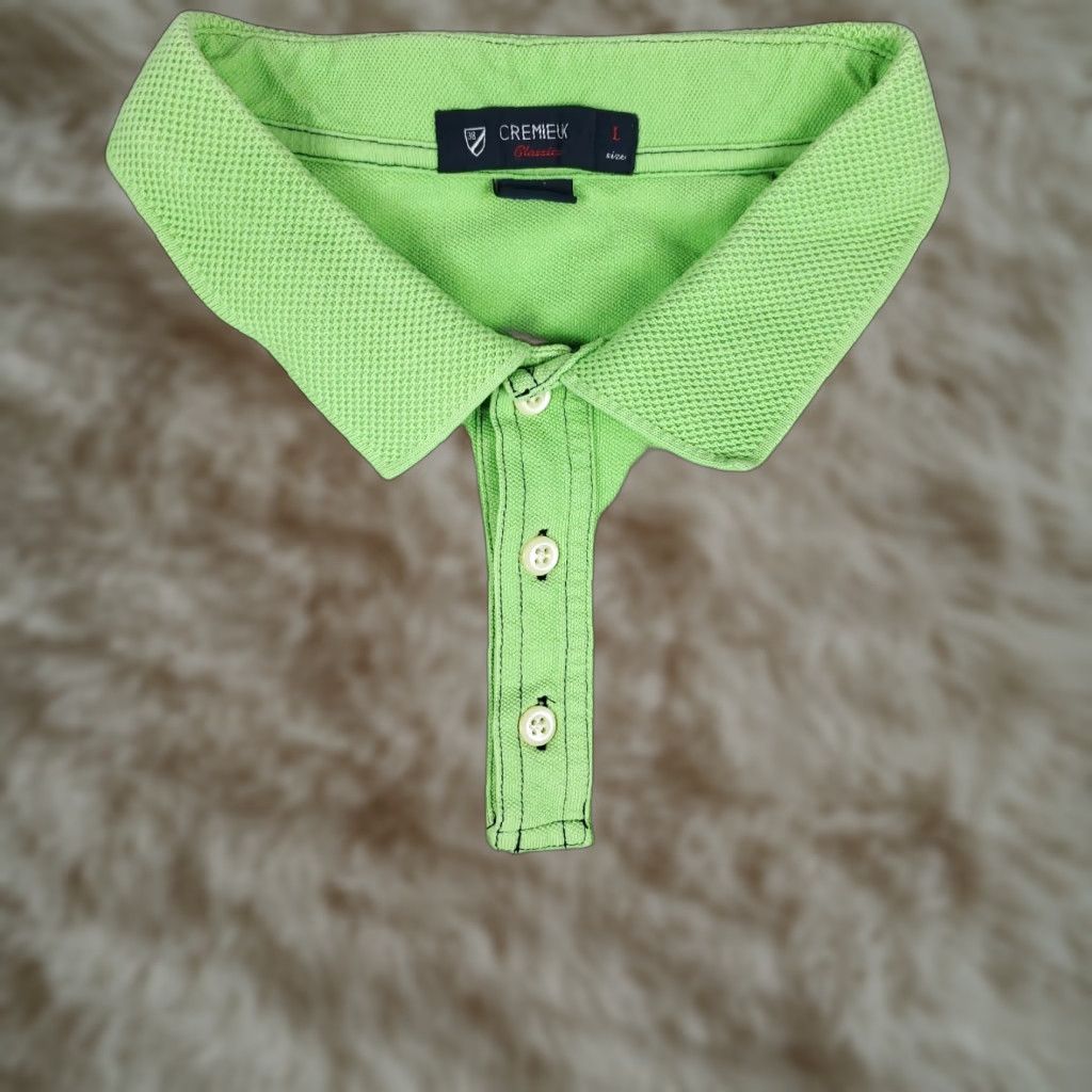 Cremieux Daniel Cremieux Polo Shirt Adult Large Green 100% Cotton Short Sleeve Button Logo Solid Preppy Sports Mens Size US L / EU 52-54 / 3 - 1 Thumbnail