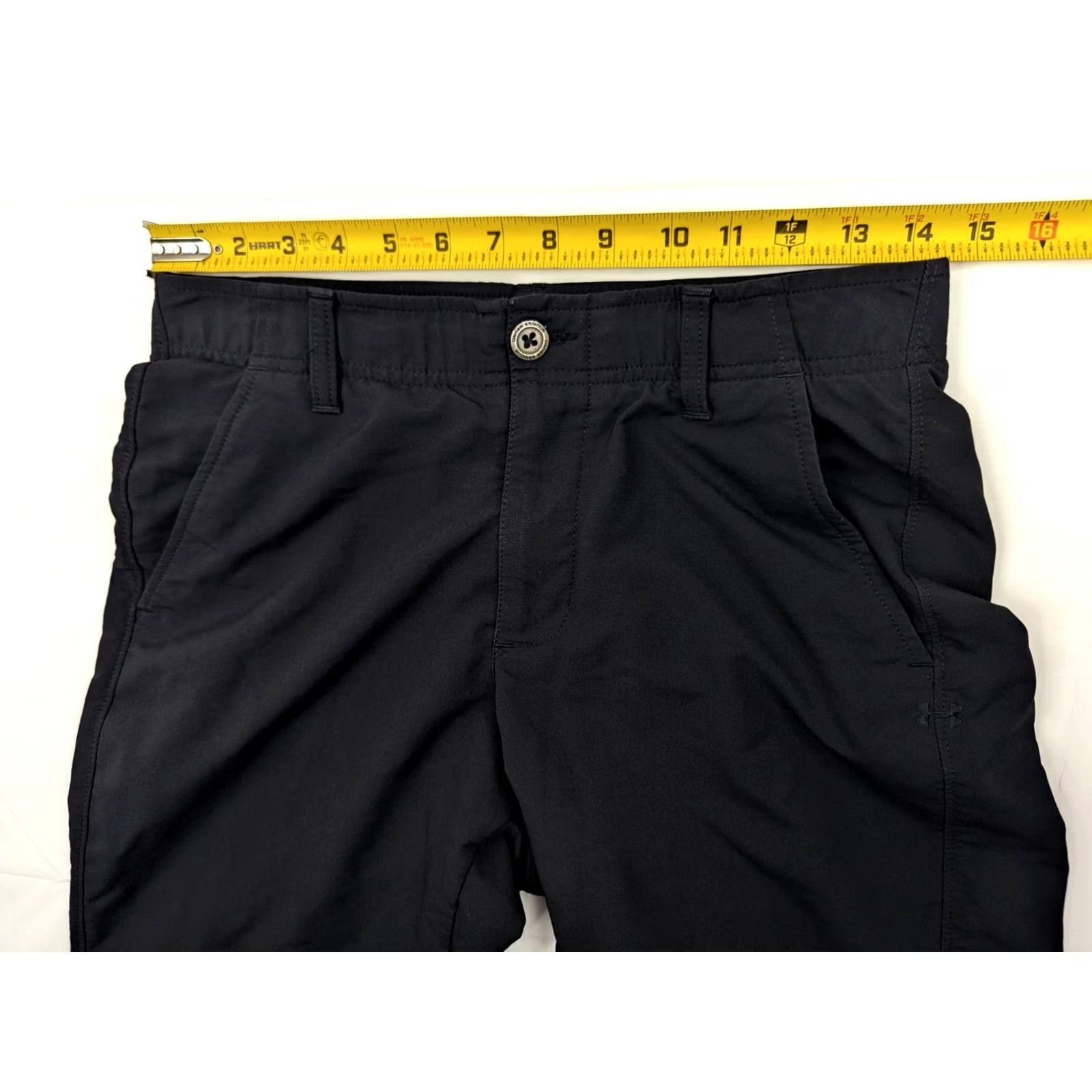 Under Armour Under Armour Match Play Pants Men 29x29.5 Black Chino Knit Regular Inseam 29.5" Nylon Polyester Size US 29 - 6 Thumbnail