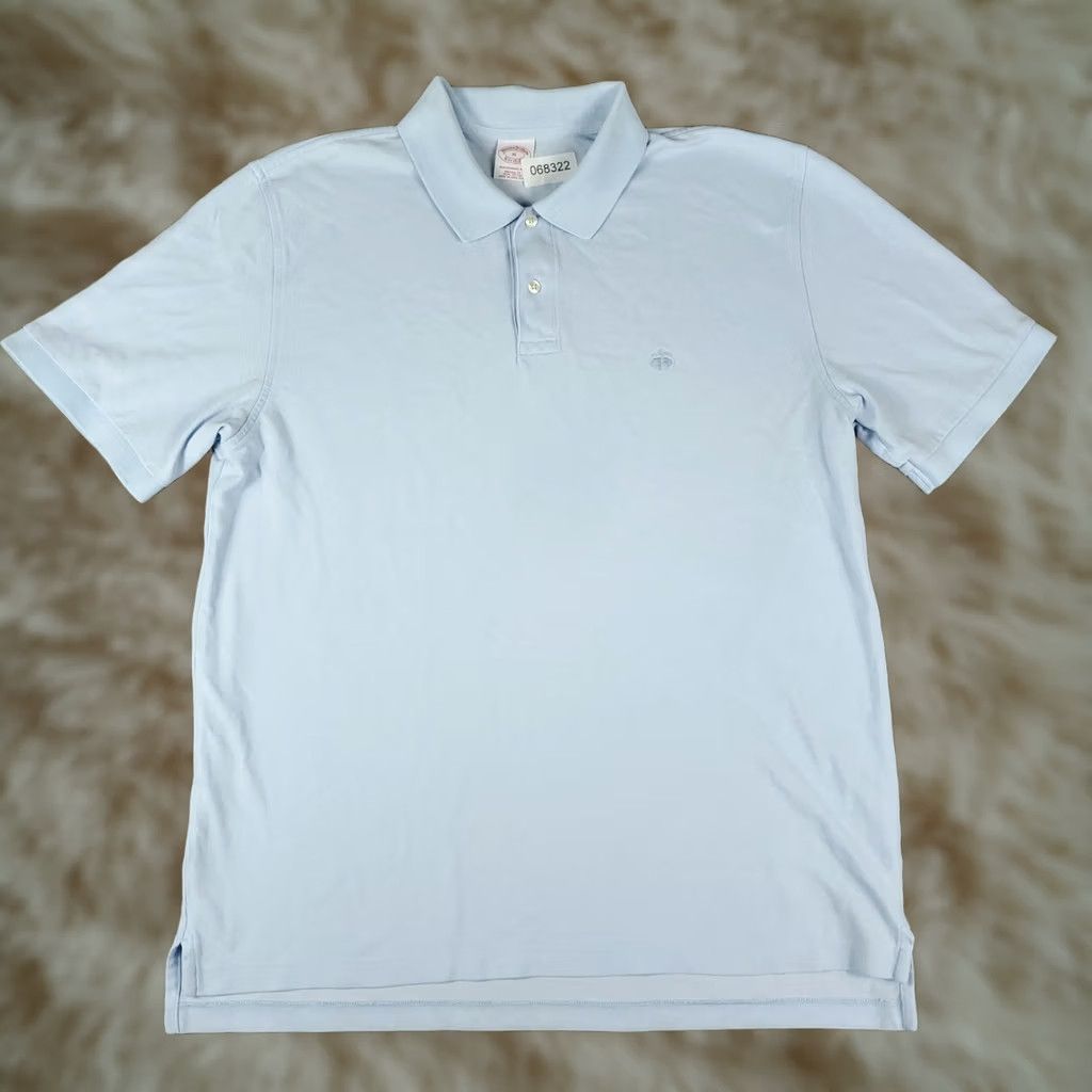 Brooks Brothers Brooks Brothers Polo Shirt Mens XL Light Blue Casual Short Sleeve Size US XL / EU 56 / 4 - 1 Thumbnail