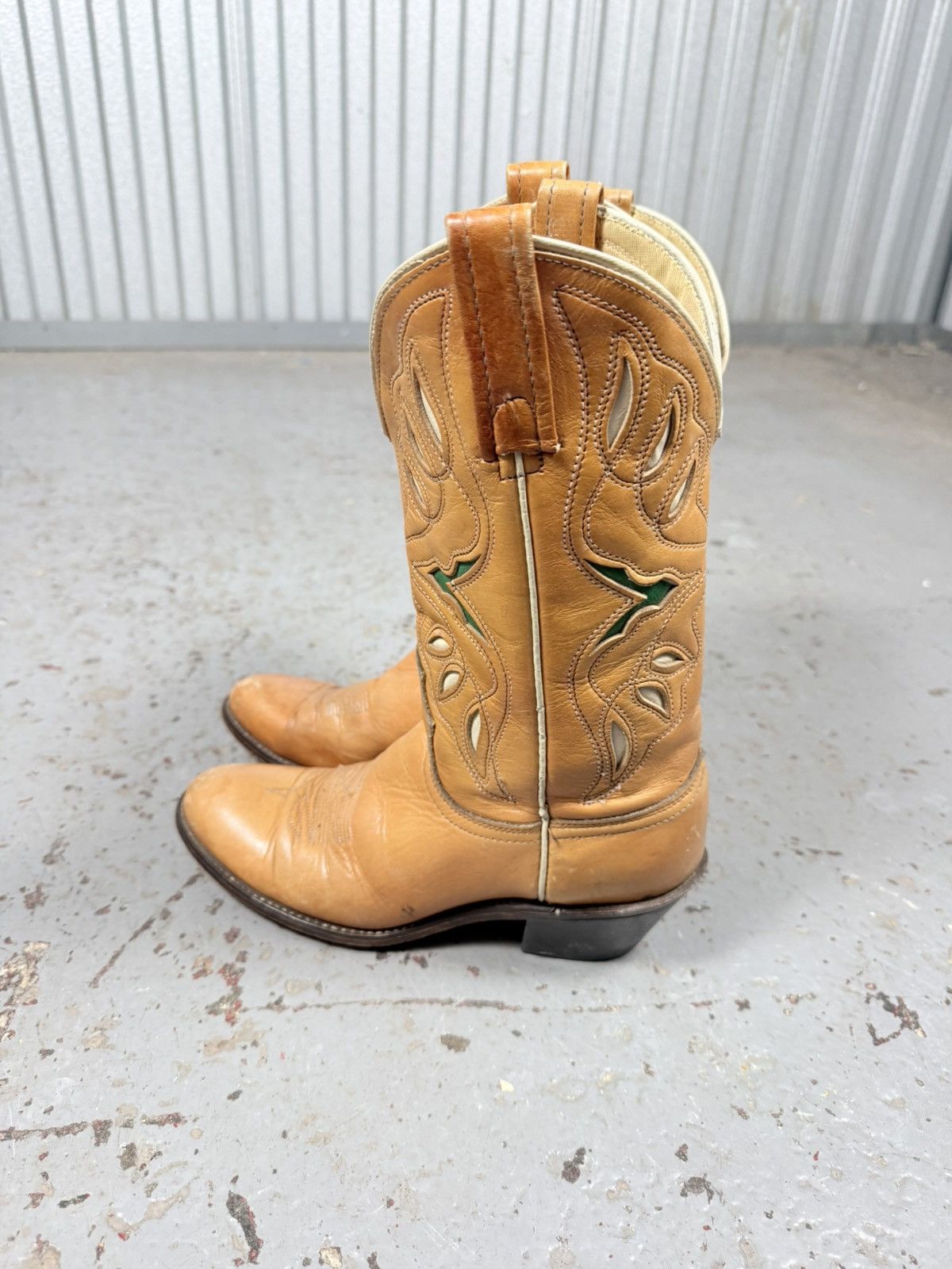 Acme Clothing 70s Vintage Acme Usa Made Cowhide Cowboy Boots Size US 6.5 / IT 36.5 - 5 Thumbnail