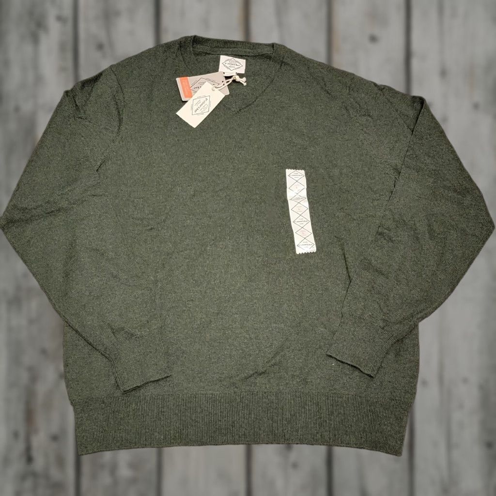 Vintage St. John’s Bay Sweater Mens Large Heritage Collection 100% Cotton Green NWT Pullover Knits Long Sleeve V-Neck Knit Regular Men Size US L / EU 52-54 / 3 - 1 Preview