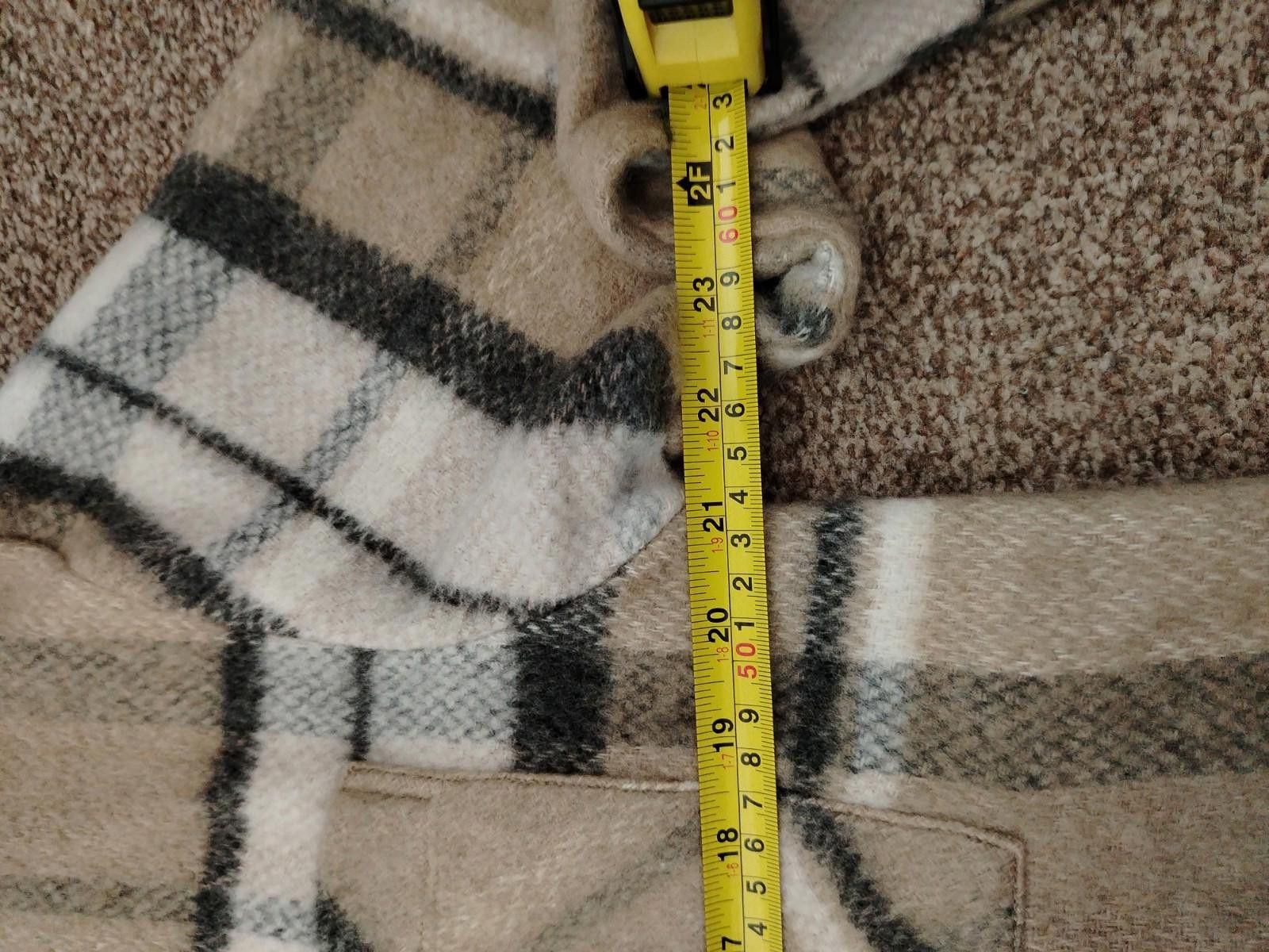 George Women's Check Shacket Size 8-10 Small Beige Plaid Cropped Size M / US 6-8 / IT 42-44 - 7 Thumbnail