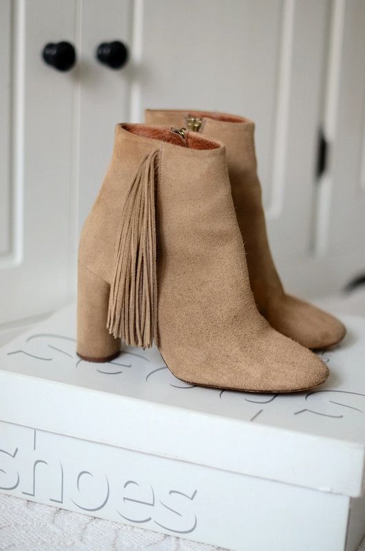 Topshop suede boots with fringes topshop MUSCAT Size US 4.5 / IT 34.5 - 1 Thumbnail