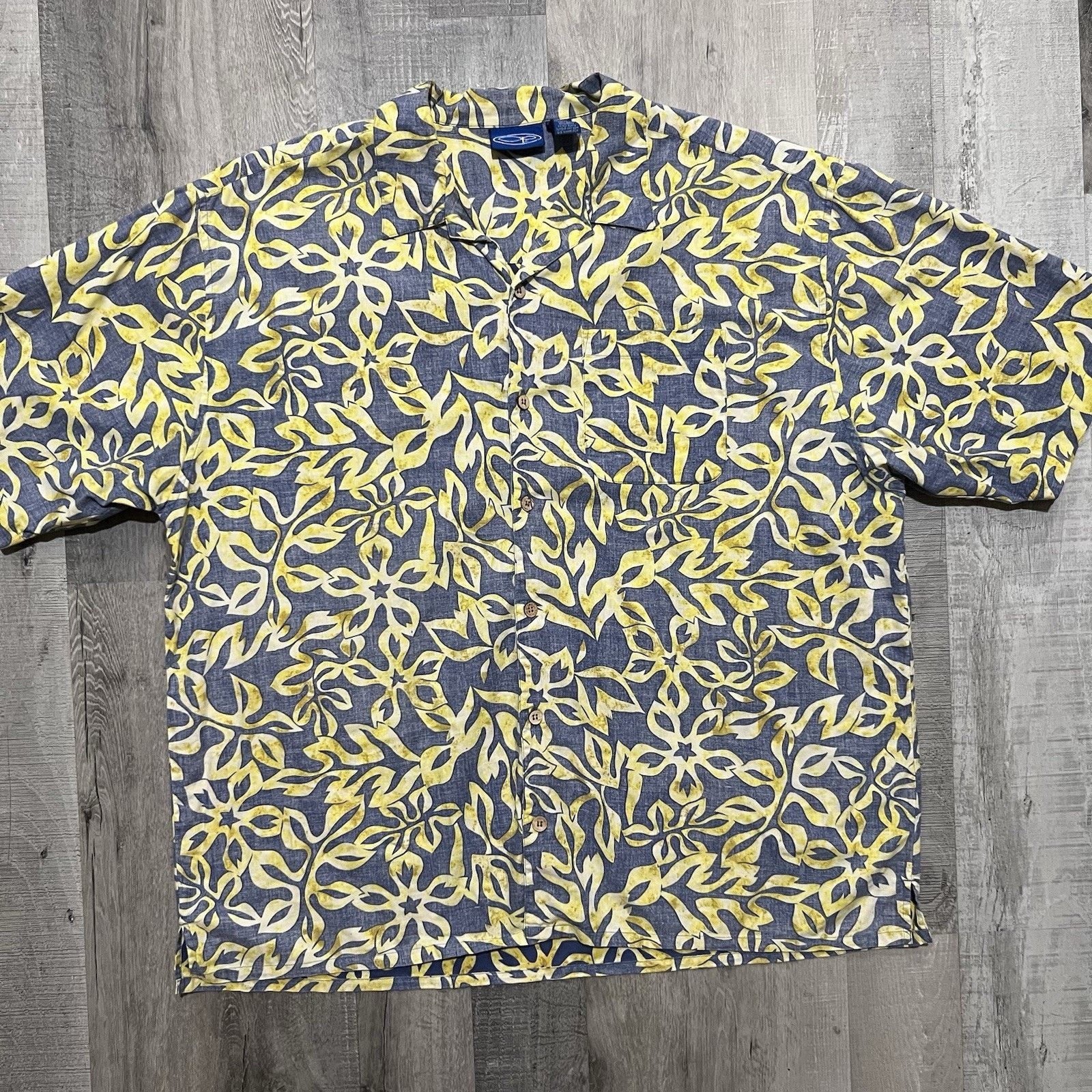 Ocean Pacific VTG Ocean Pacific Blue/Yellow Floral Surf Beach Hawaii Shirt Size US XXL / EU 58 / 5 - 1 Thumbnail