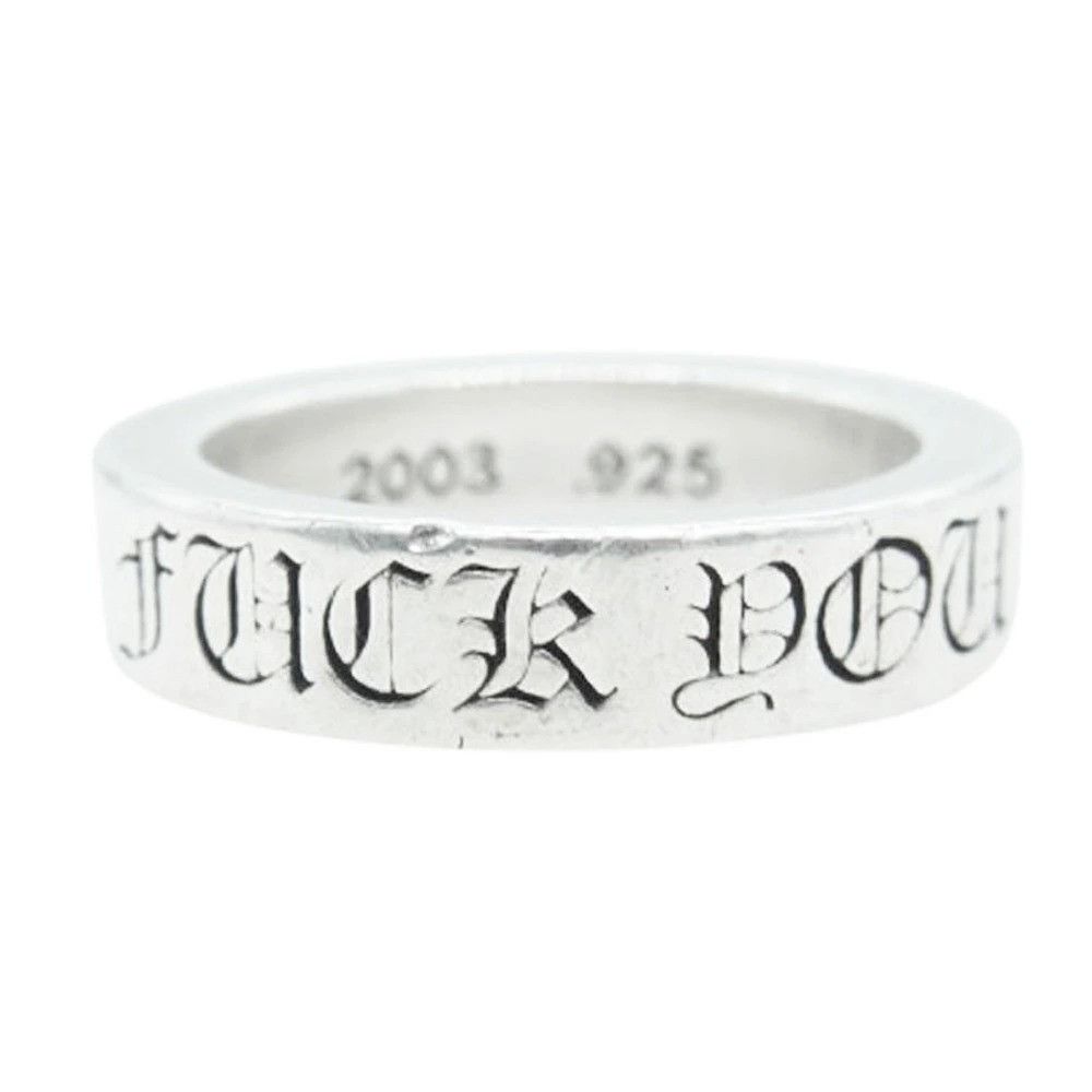 Chrome Hearts OFFER OK! size 9.5 🔥 CHROME HEARTS FUCK YOU 6mm SPACER RING Size ONE SIZE - 1 Thumbnail