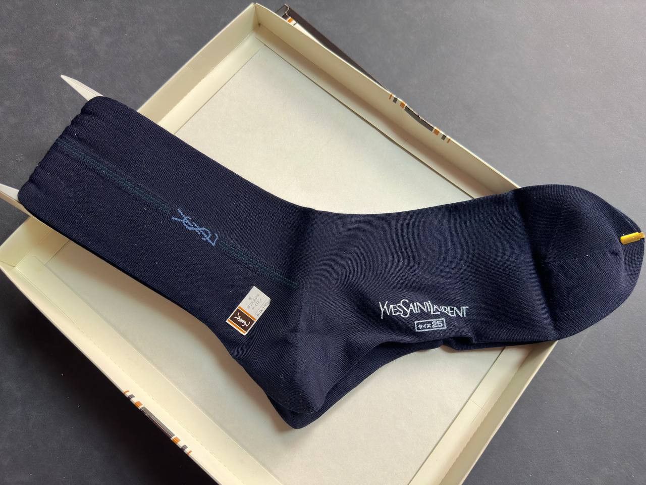 Japanese Brand × Yves Saint Laurent Yves Saint Laurent Socks Box Rare New Japan Vintage. Size ONE SIZE - 2 Thumbnail