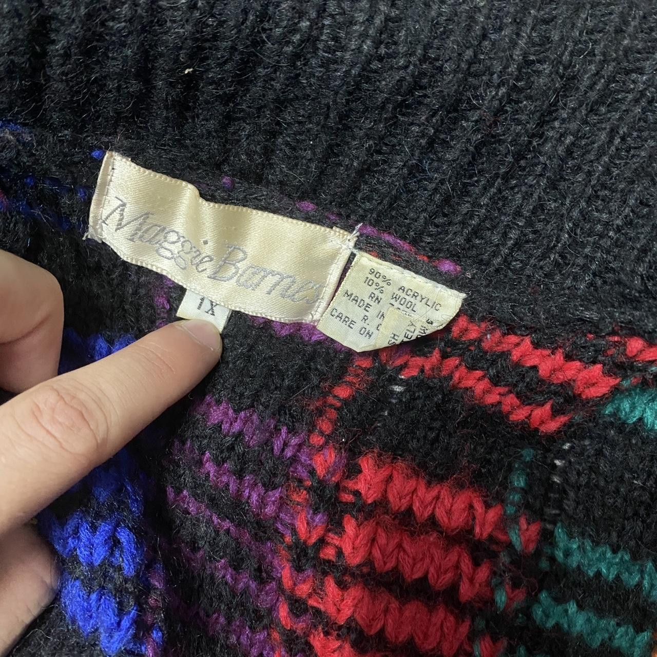 Other Retro-inspired black and multi-coloured knit cardigan Size US XL / EU 56 / 4 - 3 Thumbnail