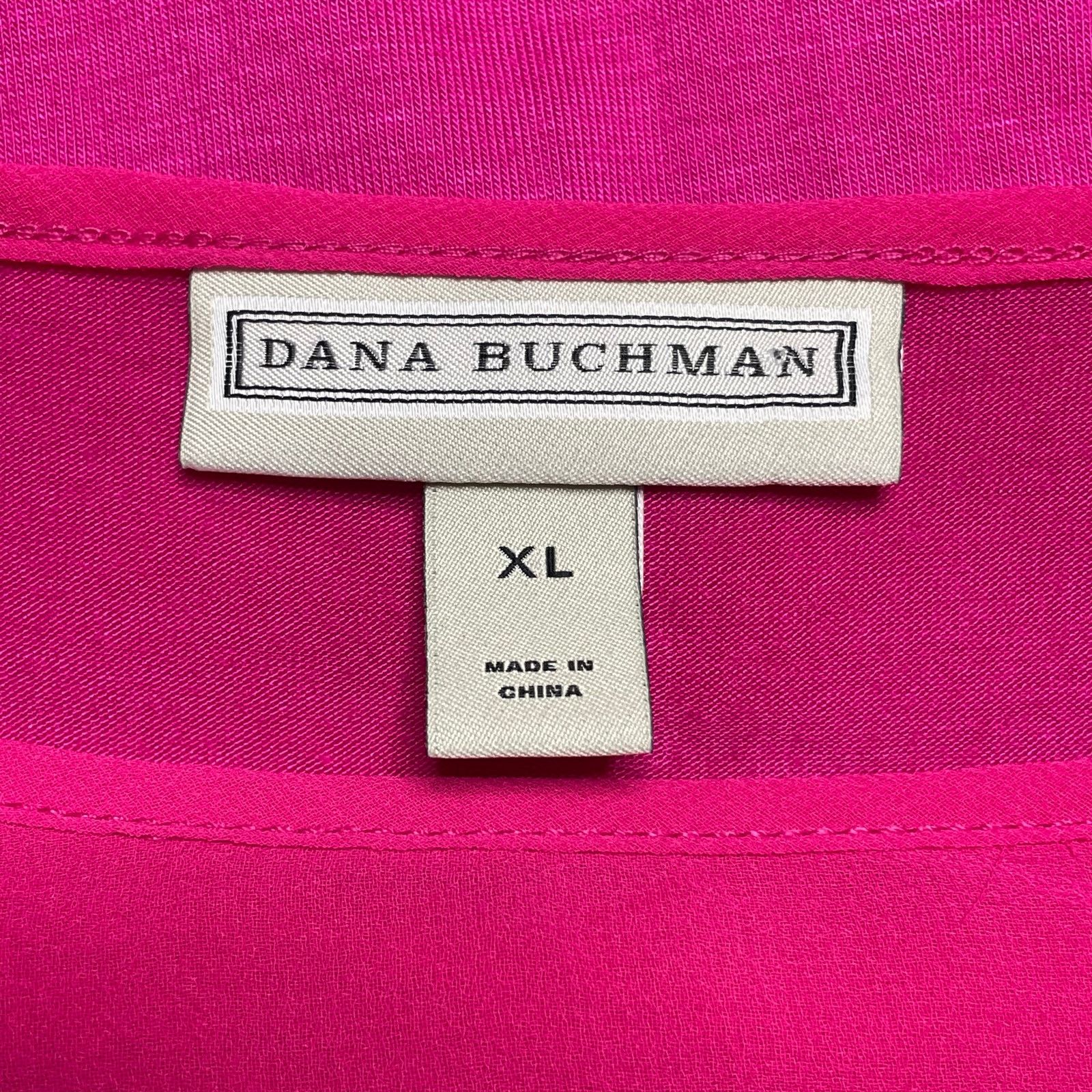 Other NWOT Dana Buchman Hot Pink Blouse Size XL / US 12-14 / IT 48-50 - 2 Thumbnail