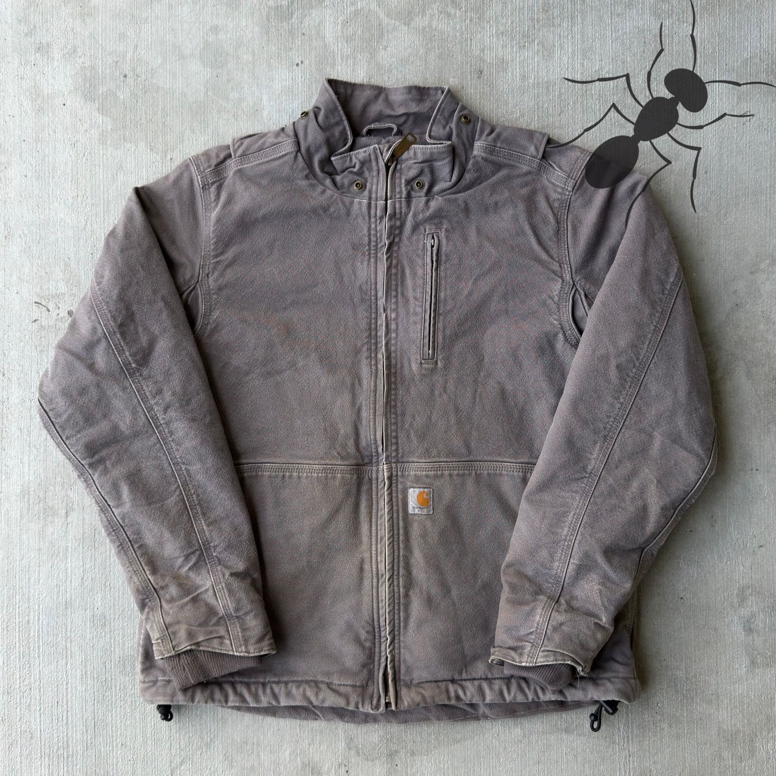 Carhartt × Vintage Carhartt WOMENS full swing gray zip up work wear jacket Size US M / EU 48-50 / 2 - 1 Thumbnail