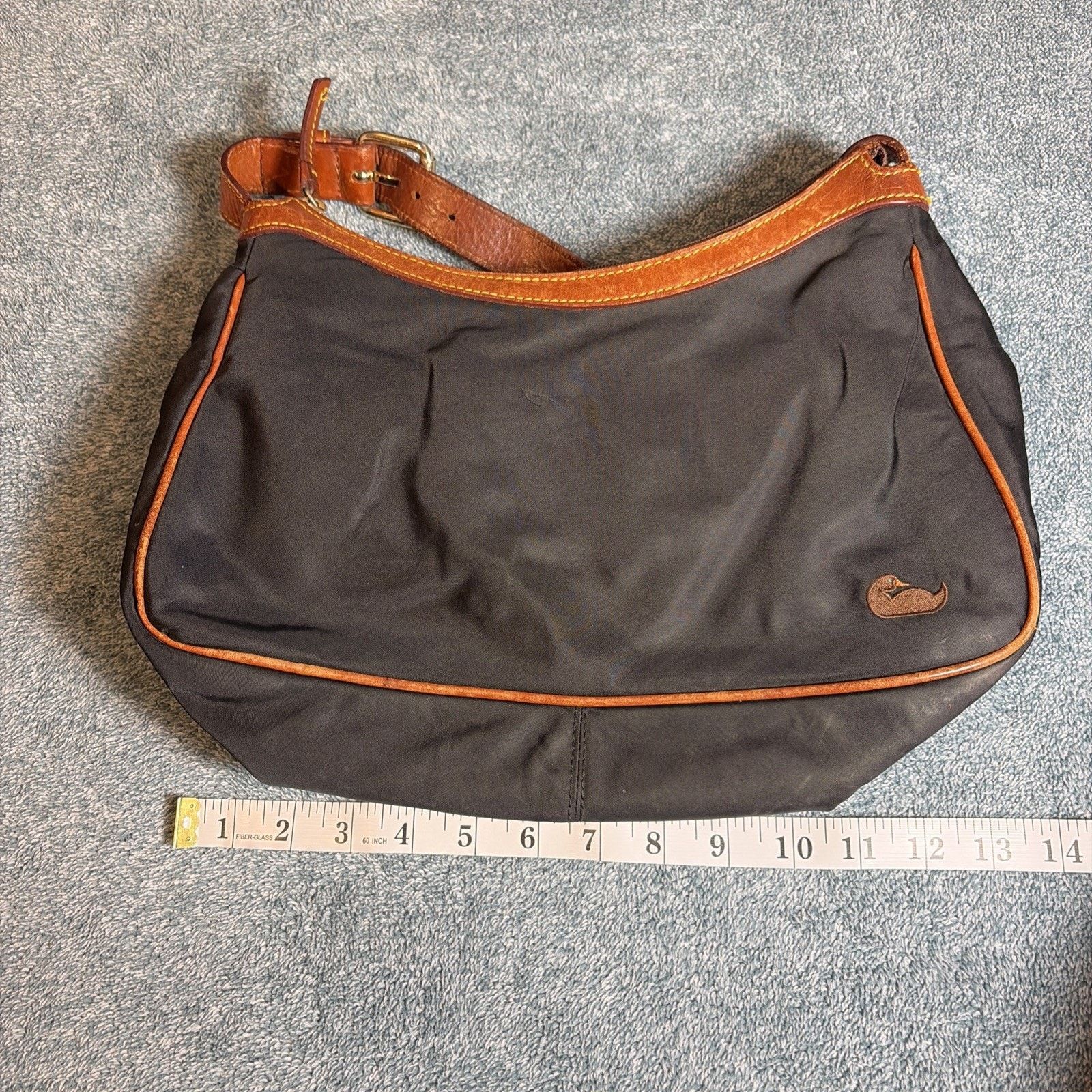 Dooney & Bourke Dooney & Bourke Black Nylon Hobo Shoulder Handbag Preowned Size ONE SIZE - 11 Thumbnail