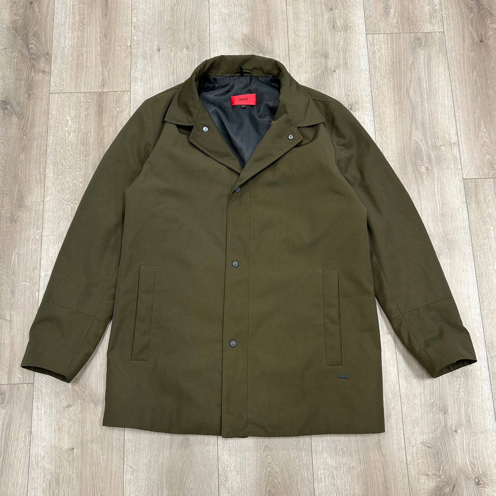 Hugo Boss Hugo Boss Green Lonmg Trench Winter Jacket Coat size Xl B5 Size US XL / EU 56 / 4 - 1 Thumbnail