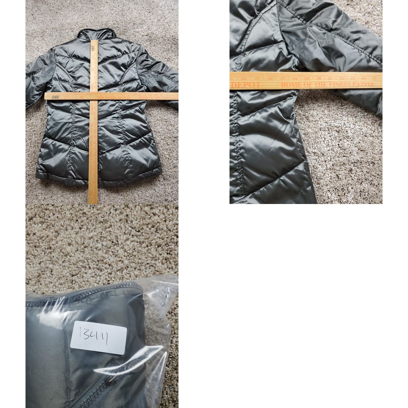 Vintage VINTAGE Mudd Puffer Jacket Womens M Gray Full Zip Satin Long Sleeve Y2K Size M / US 6-8 / IT 42-44 - 8 Thumbnail
