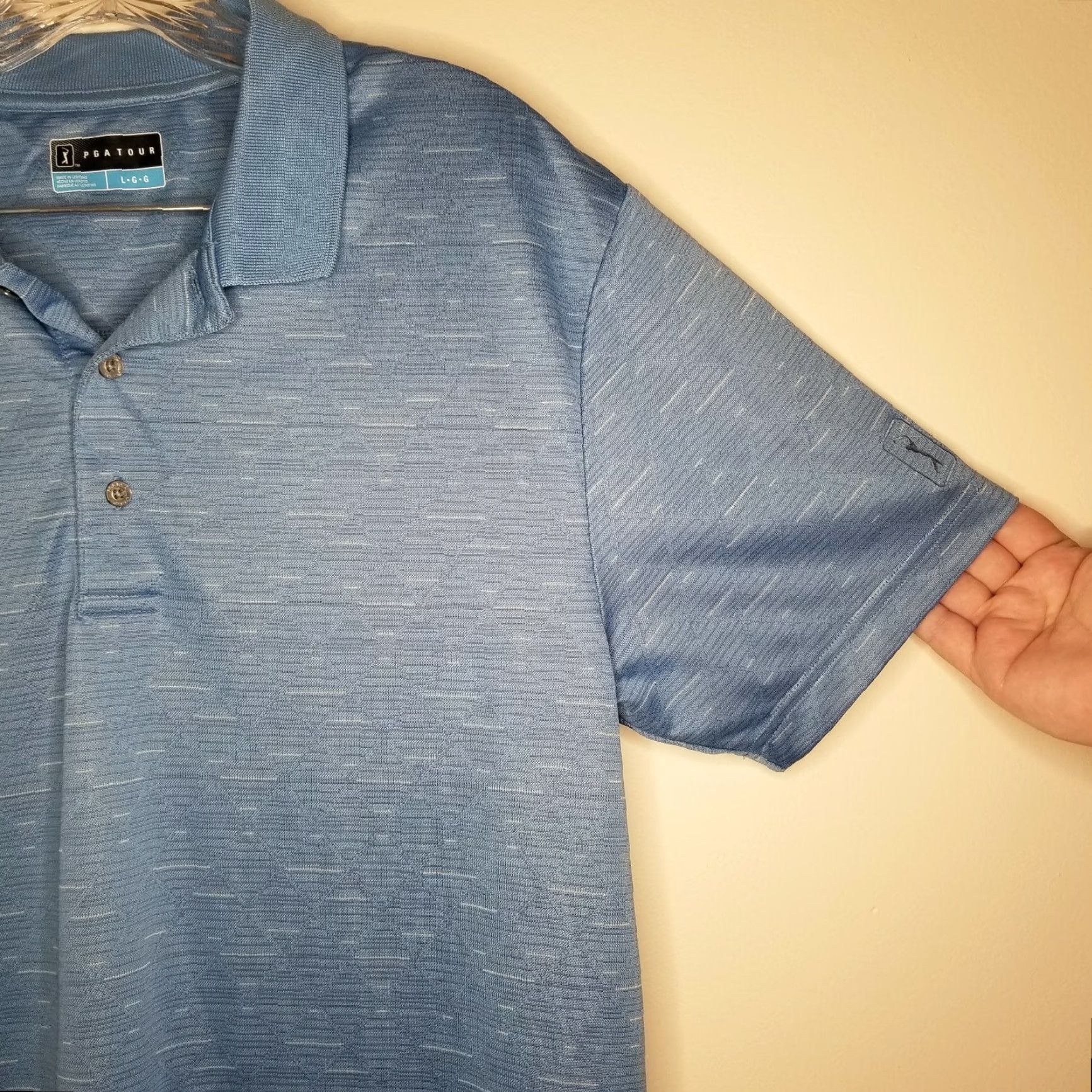 PGA Tour PGA TOUR Blue Short Sleeve Polo Mens Size L Size US L / EU 52-54 / 3 - 2 Thumbnail