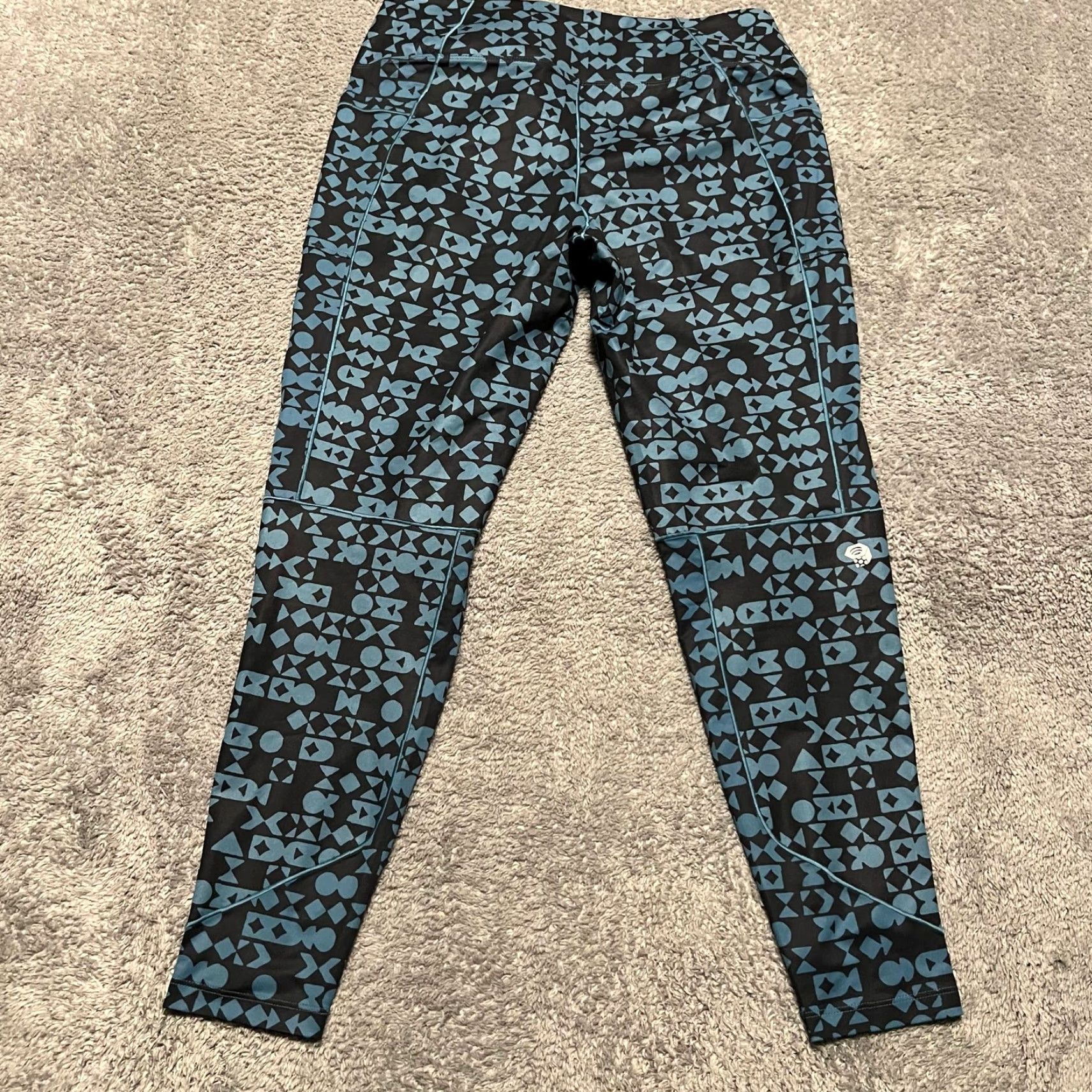 Mountain Hardwear Mountain Hardwear Leggings Womens Large Blue / Black Pickets Tight Ankle L Regular Womens Size 36" / US 14 / IT 50 - 3 Thumbnail