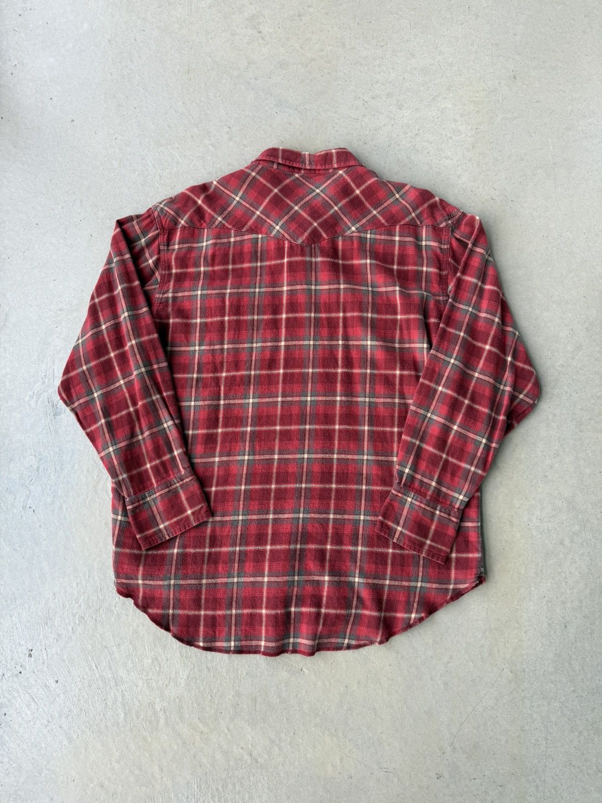 Vintage Vintage 90s Wrangler Pearl Snap Flannel Size US L / EU 52-54 / 3 - 2 Thumbnail