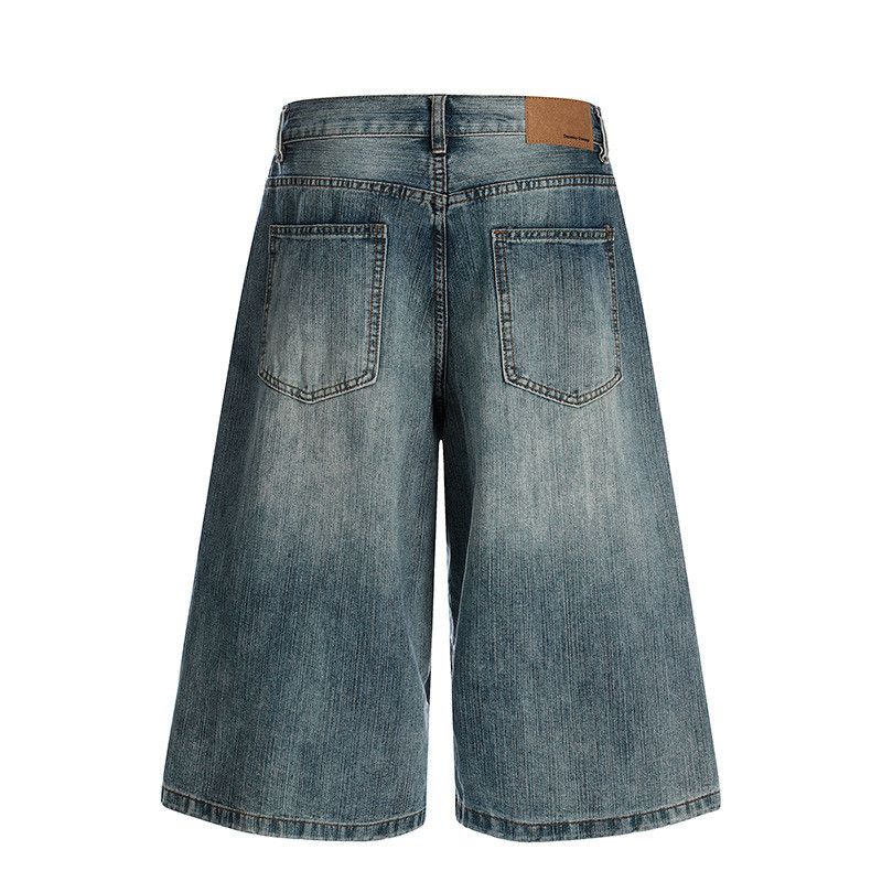 Japanese Brand American street style wide-leg loose denim shorts for men Size US 32 / EU 48 - 2 Thumbnail