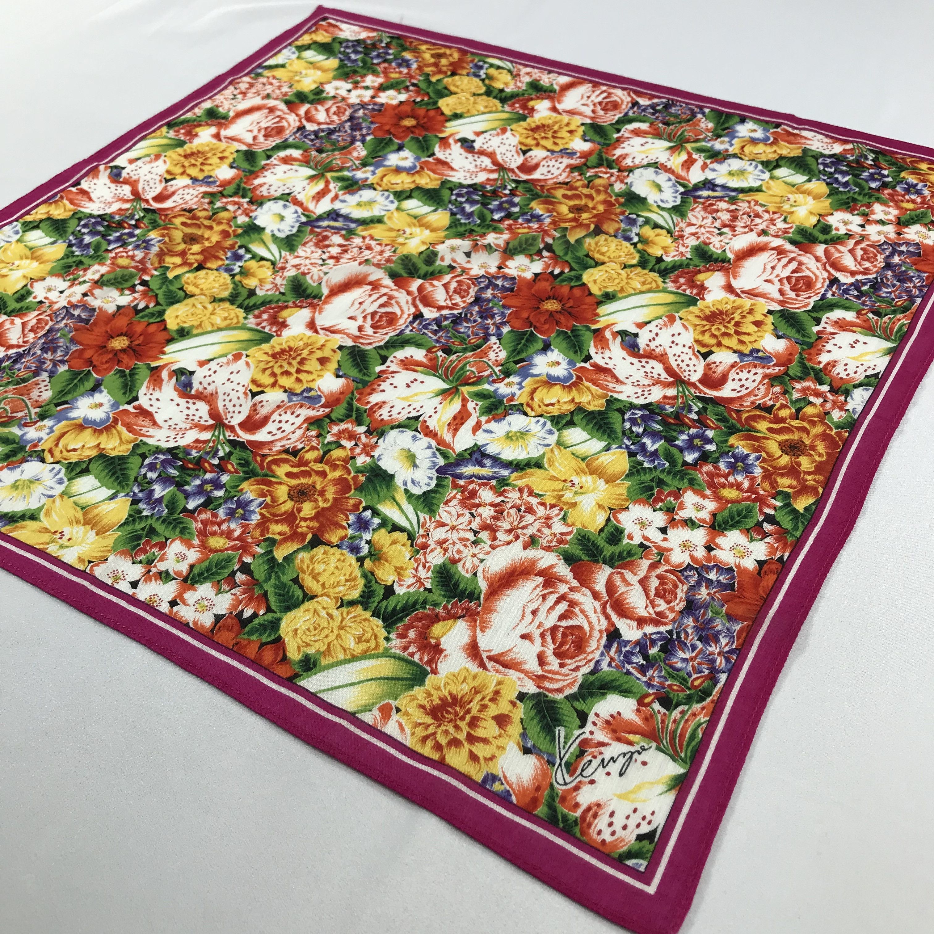 Kenzo × Vintage Kenzo Bandana / Handkerchief / Neckerchief - S2116 Size ONE SIZE - 2 Thumbnail