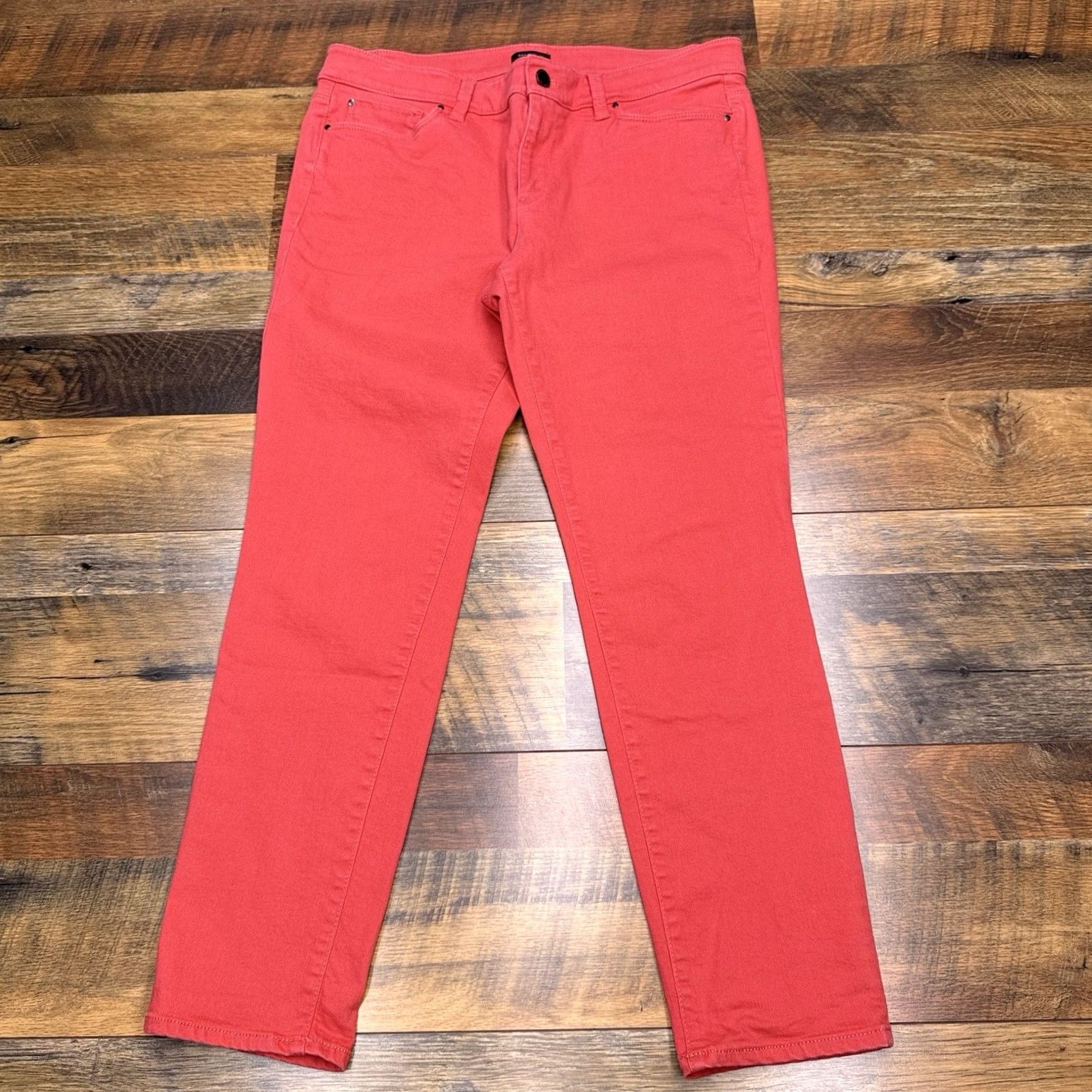 Ann Taylor Ann Taylor Jeans Ankle Womens 8 Pink Mid Rise Stretch Slim 5-Pocket Denim City Modern Fit Size 30" / US 8 / IT 44 - 2 Thumbnail