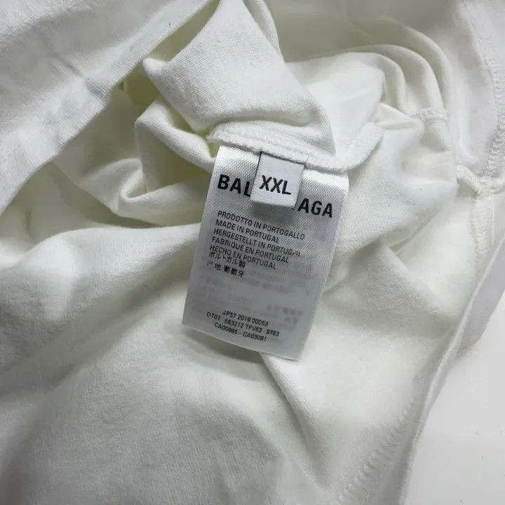Balenciaga Balenciaga SS23 White Logo Print Short Sleeve T-shirt 0079- Size XXL / US 16-18 / IT 52-54 - 2 Thumbnail