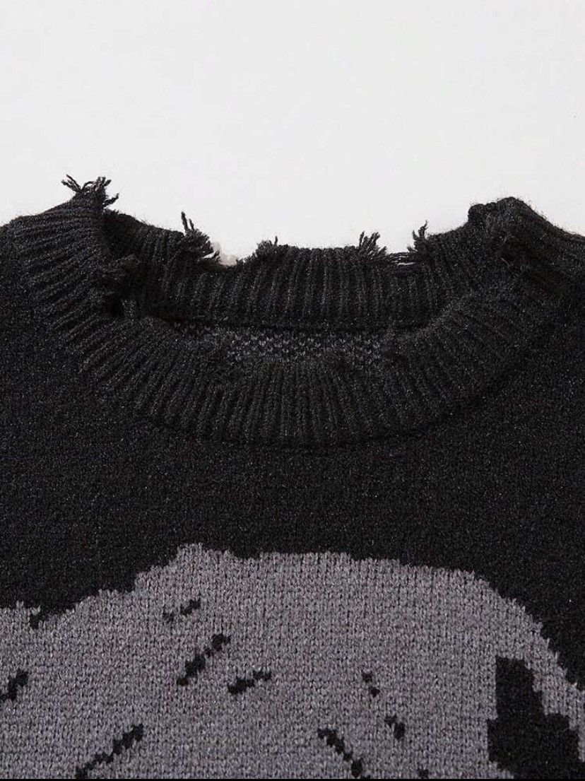 Other Men's Skull Print Ripped Fringe Crew Size US M / EU 48-50 / 2 - 3 Thumbnail