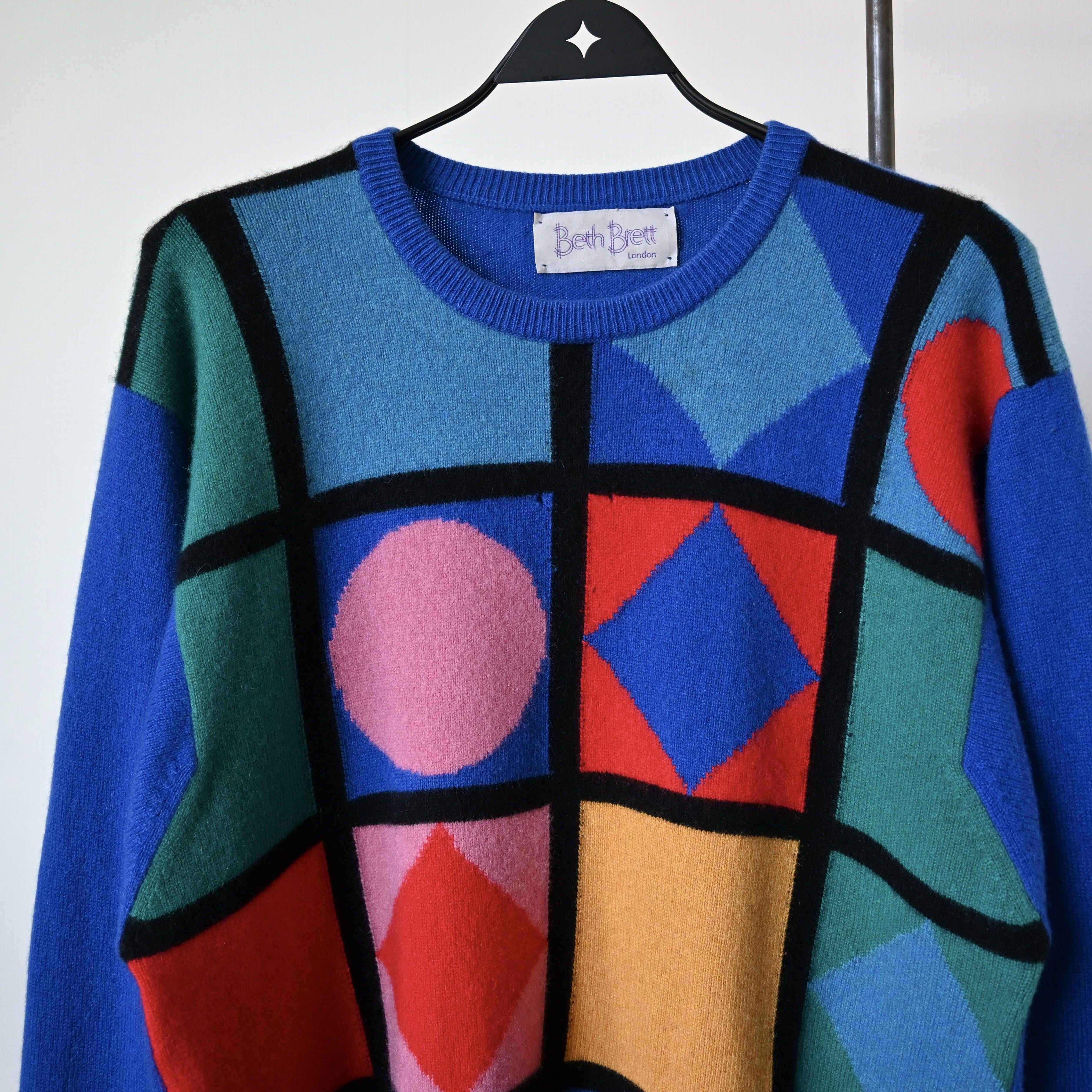 Vintage VTG 1980s Beth Brett pure cashmere sweater, made in Scotland Size US L / EU 52-54 / 3 - 6 Thumbnail
