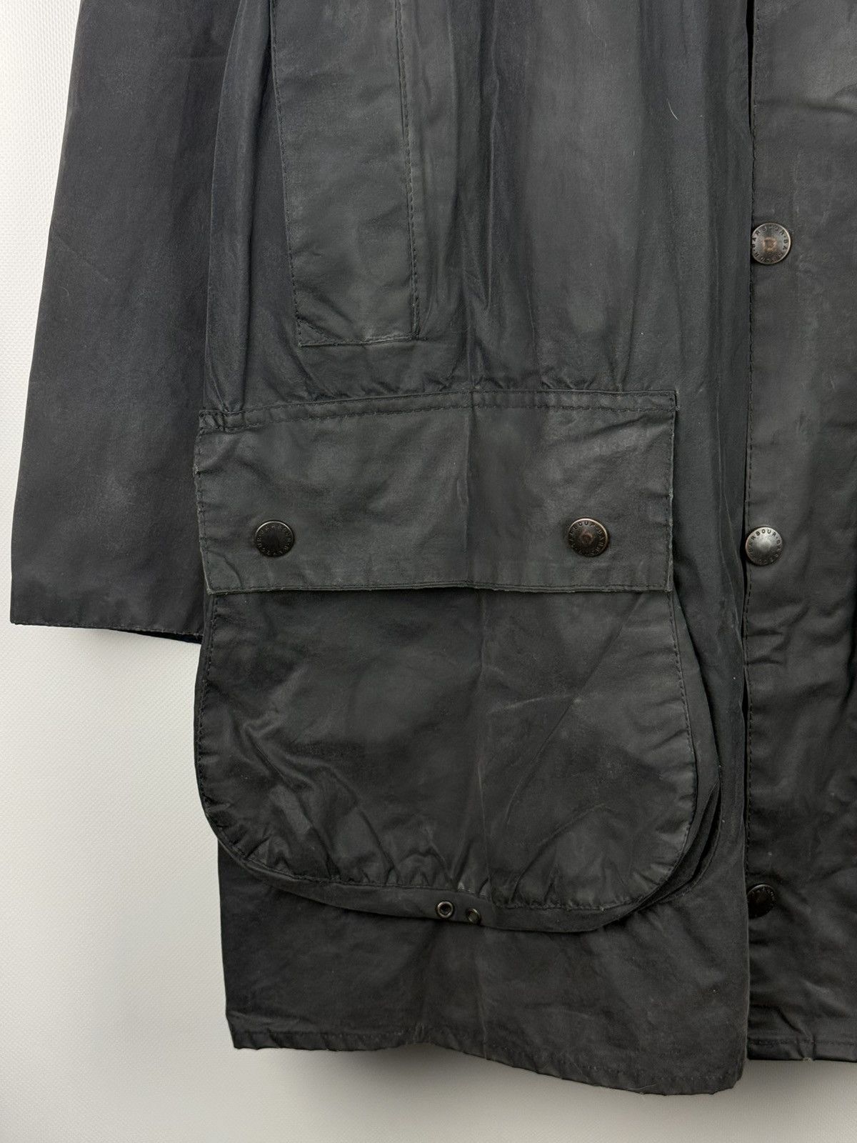 Barbour Barbour A205 Border Vintage Wax Waxed Cotton Hunting Jacket Size US XL / EU 56 / 4 - 9 Thumbnail