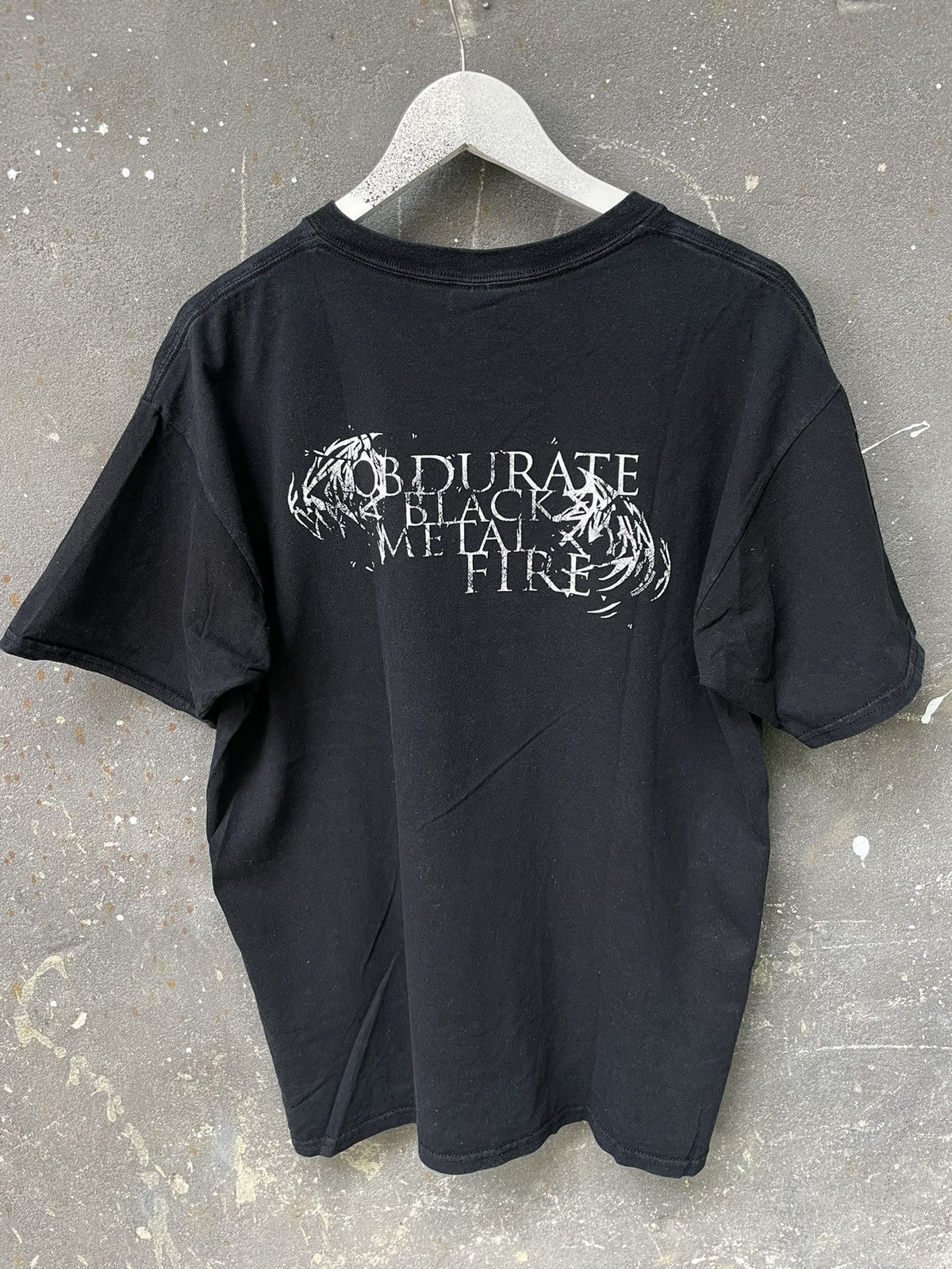 Band Tees × Vintage Vintage Obdurate Black Metal Fire T-Shirt 2008 Pentagram Size US L / EU 52-54 / 3 - 5 Thumbnail