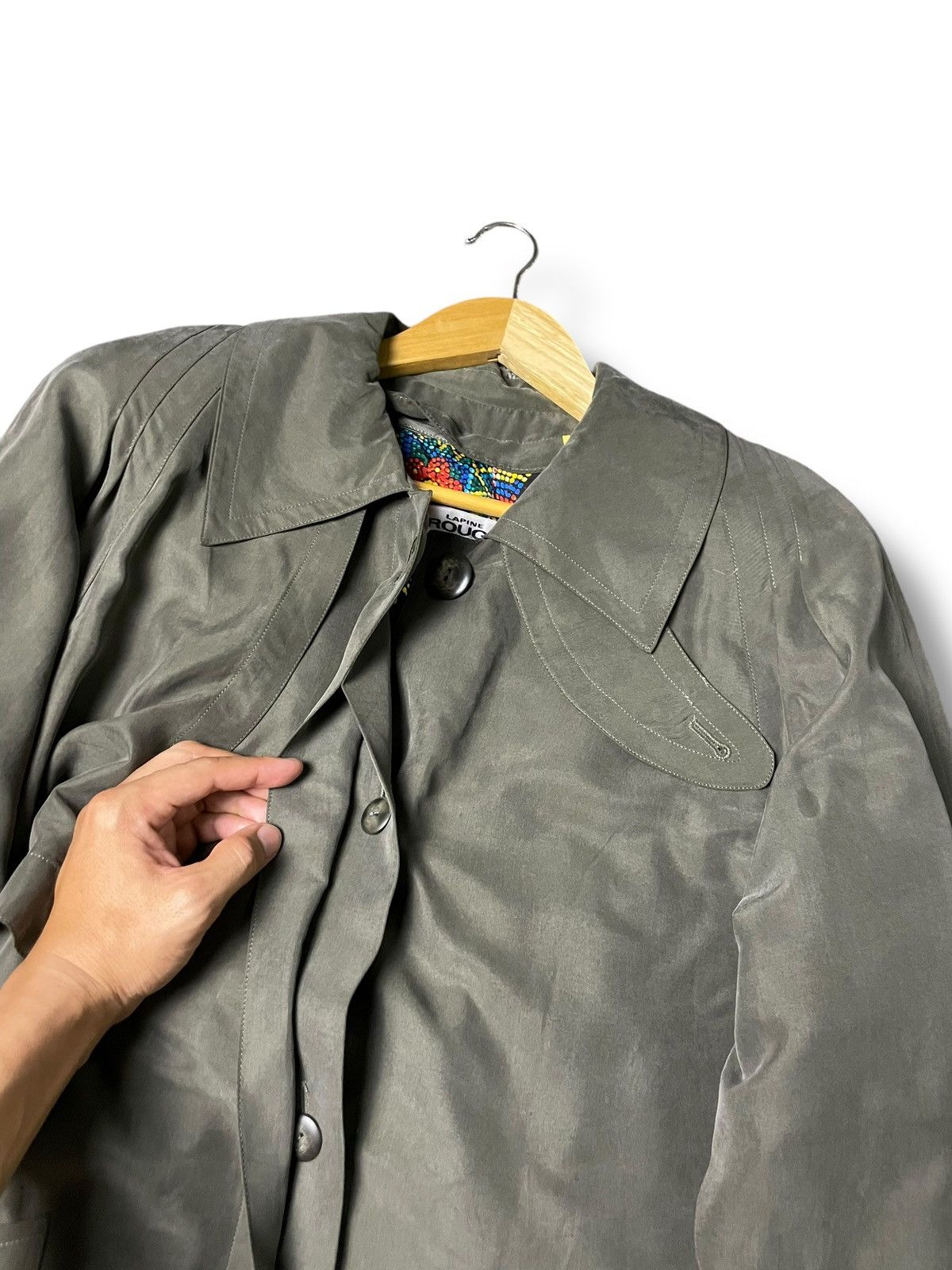 Japanese Brand × Vintage LAPINE ROUGE HIDDEN BUTTON LONG COAT (85) Size US S / EU 44-46 / 1 - 5 Thumbnail