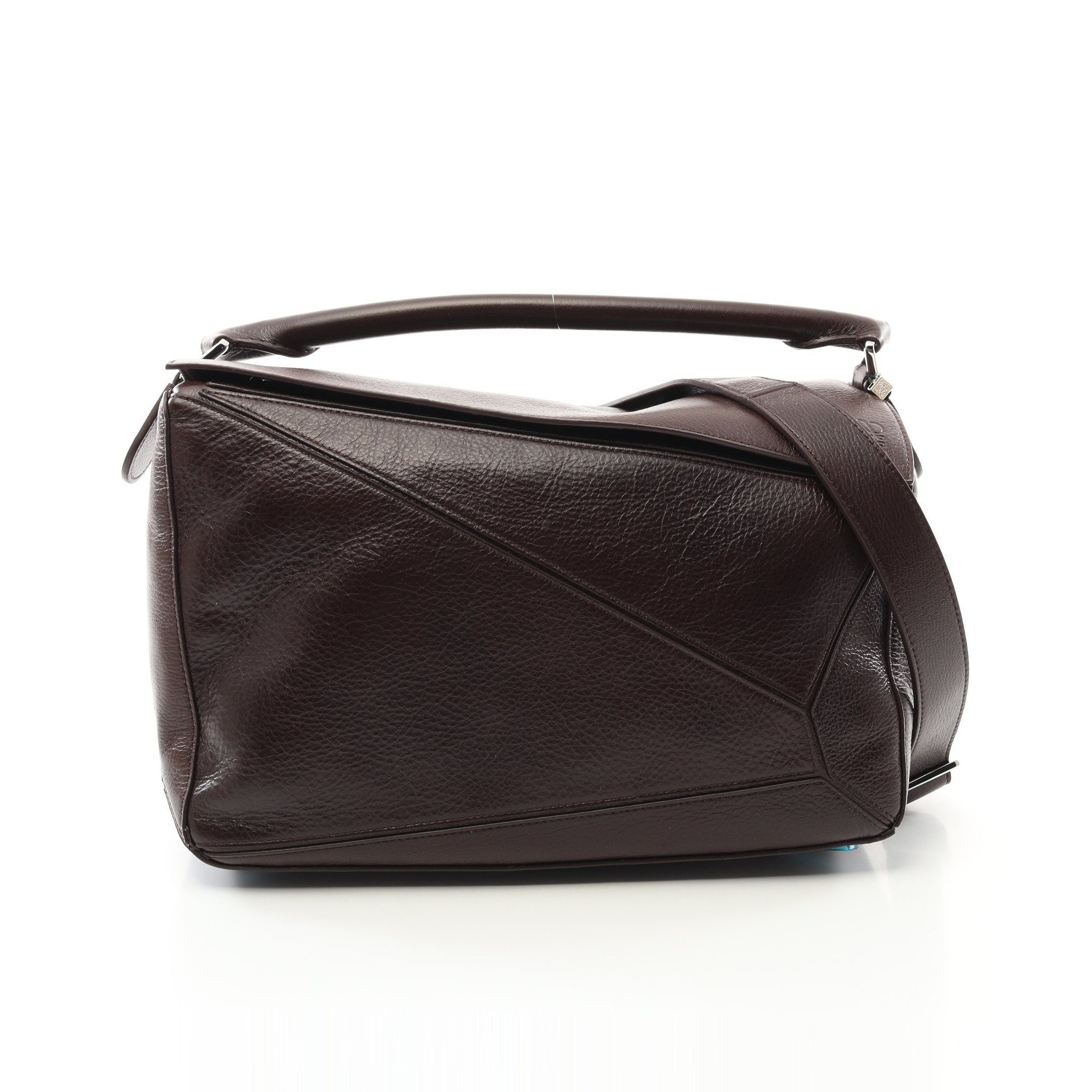 Loewe Loewe Puzzle Bag Large Handbag Leather Dark Brown Size ONE SIZE - 1 Thumbnail