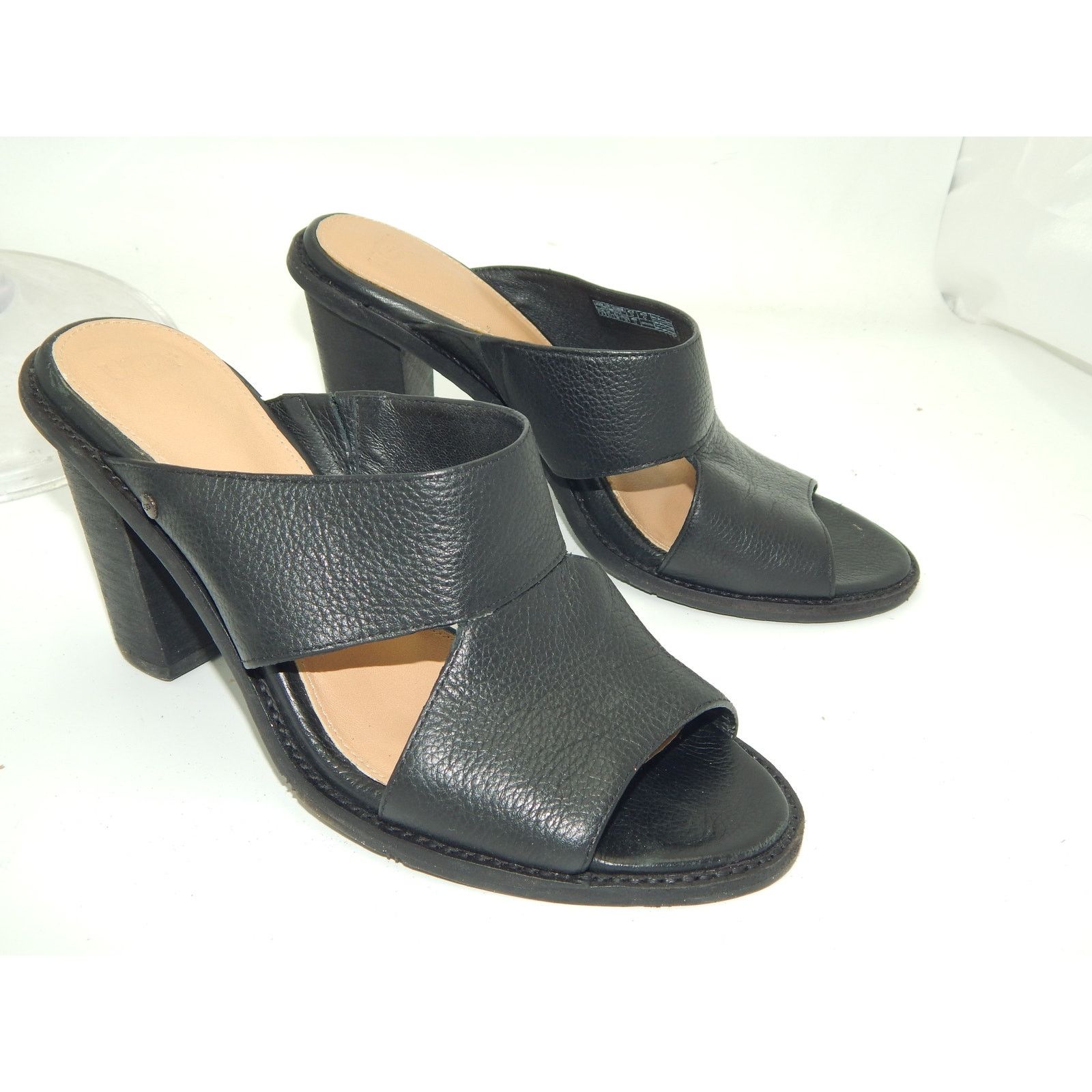 Ugg Ugg Celia Black Leather Slide On Women Size 8 Worn 1 X Size US 8 / IT 38 - 8 Thumbnail